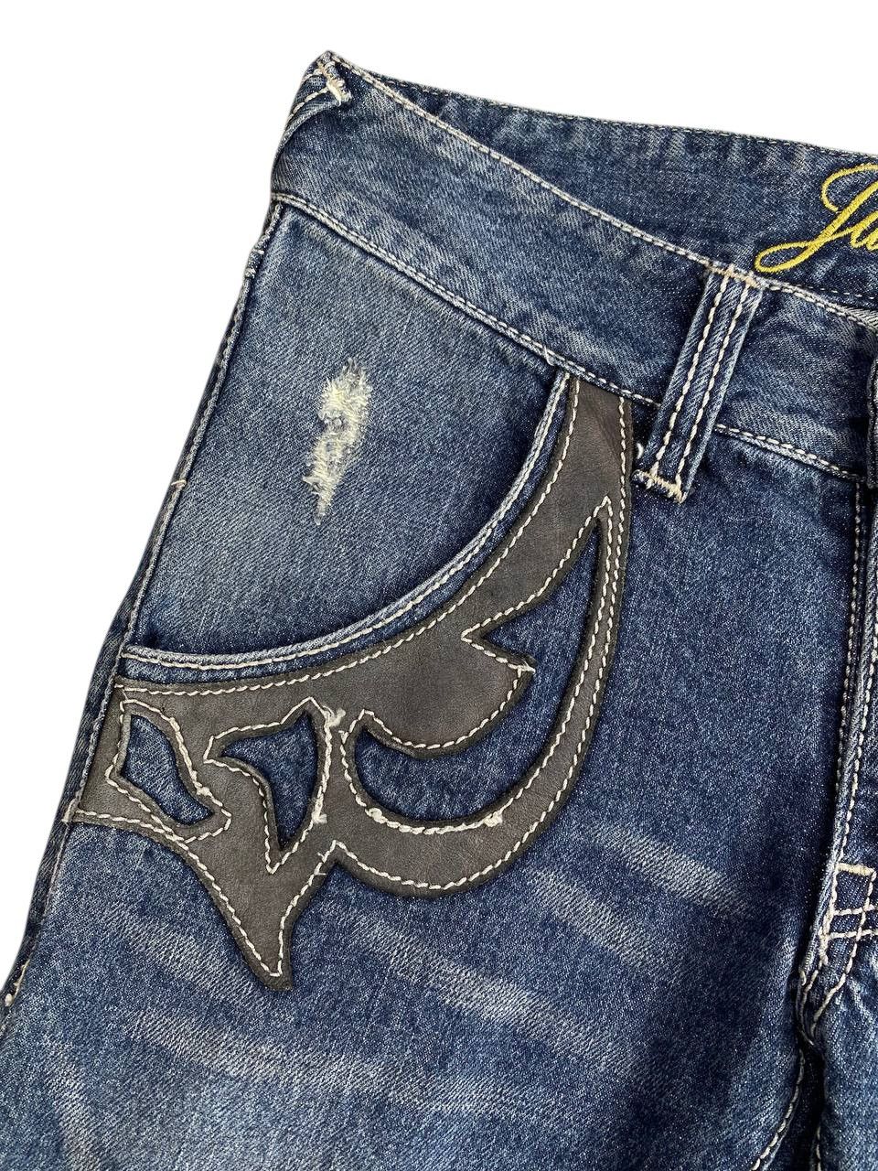 JACKROSE 2000’s Y2K Jackrose Distressed Repaired Flared Denim Size US 30 / EU 46 - 4 Thumbnail
