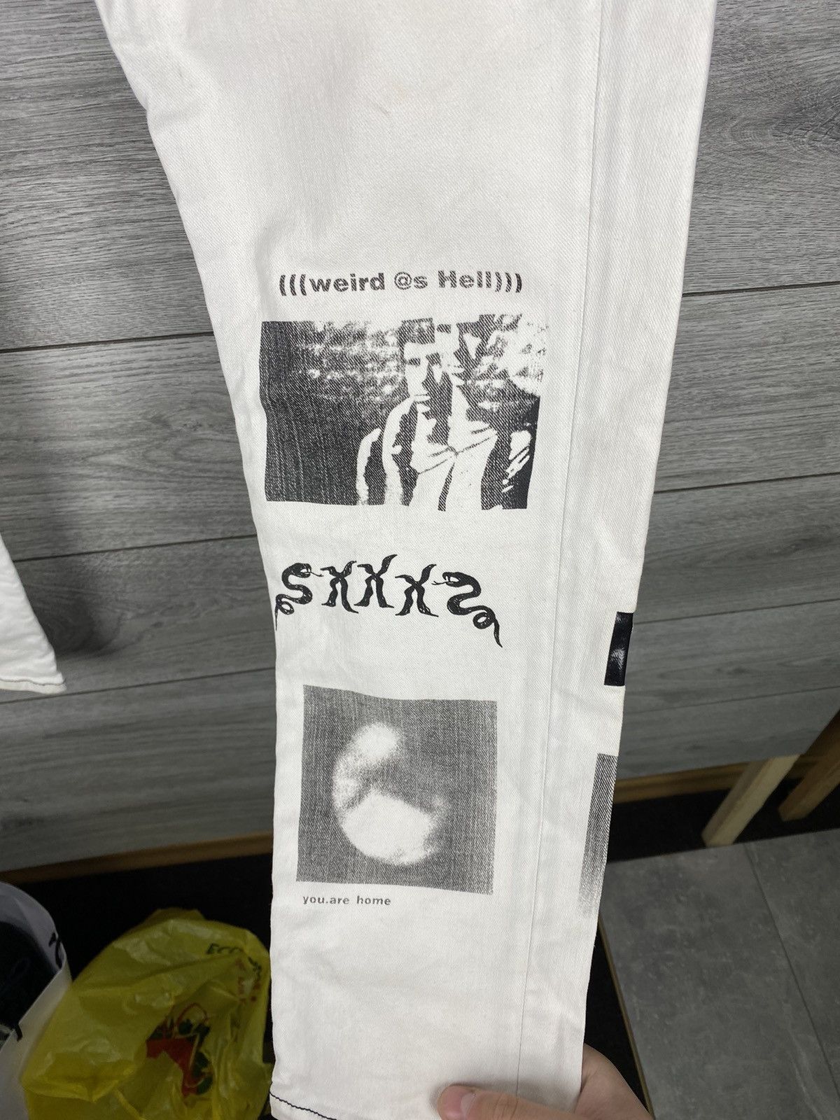 Diesel Diesel Archive Style White Printed Jeans Size US 31 - 5 Thumbnail