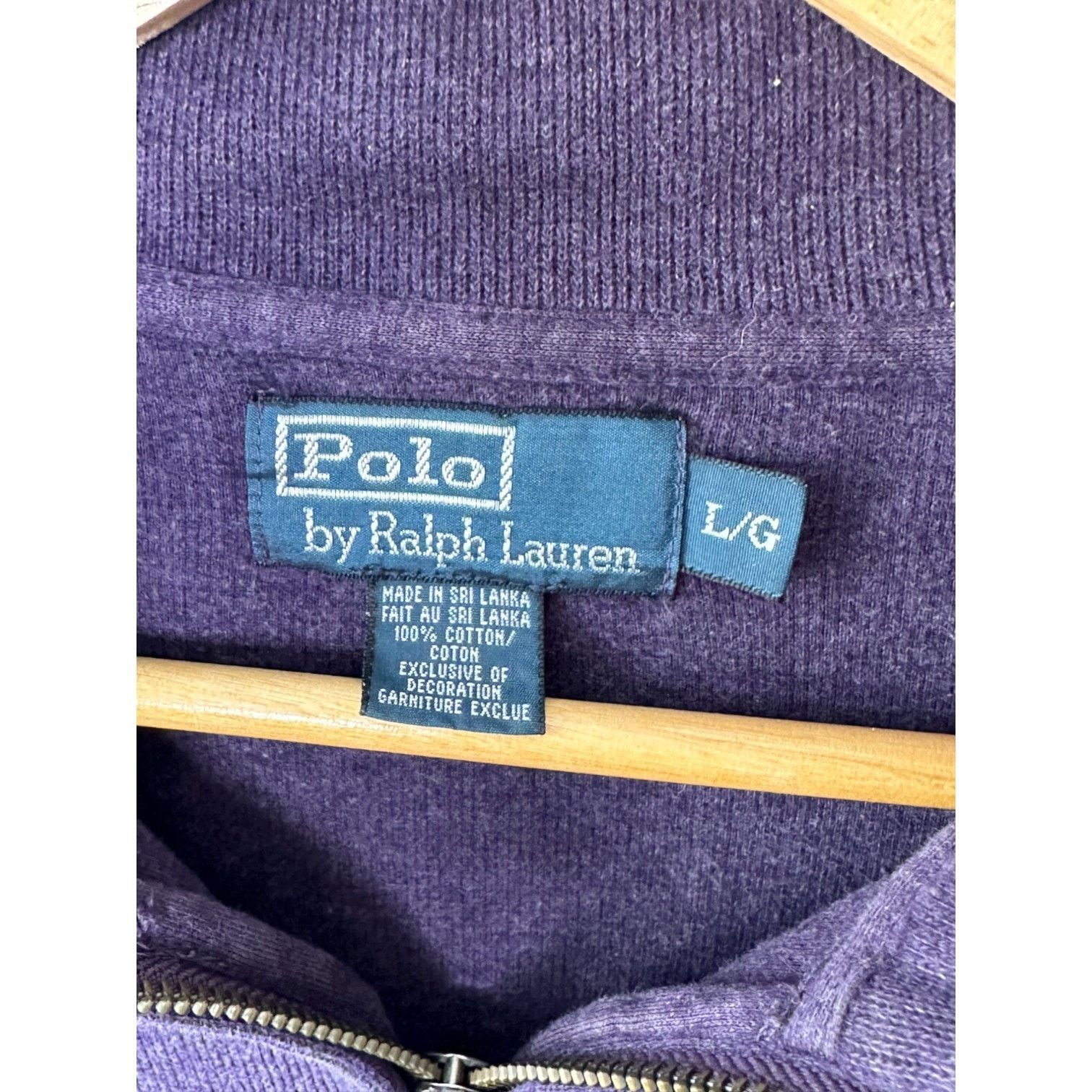 Ralph Lauren Polo Ralph Lauren Purple 1/4 Zip Pullover Sweater Men's L Size US L / EU 52-54 / 3 - 5 Thumbnail