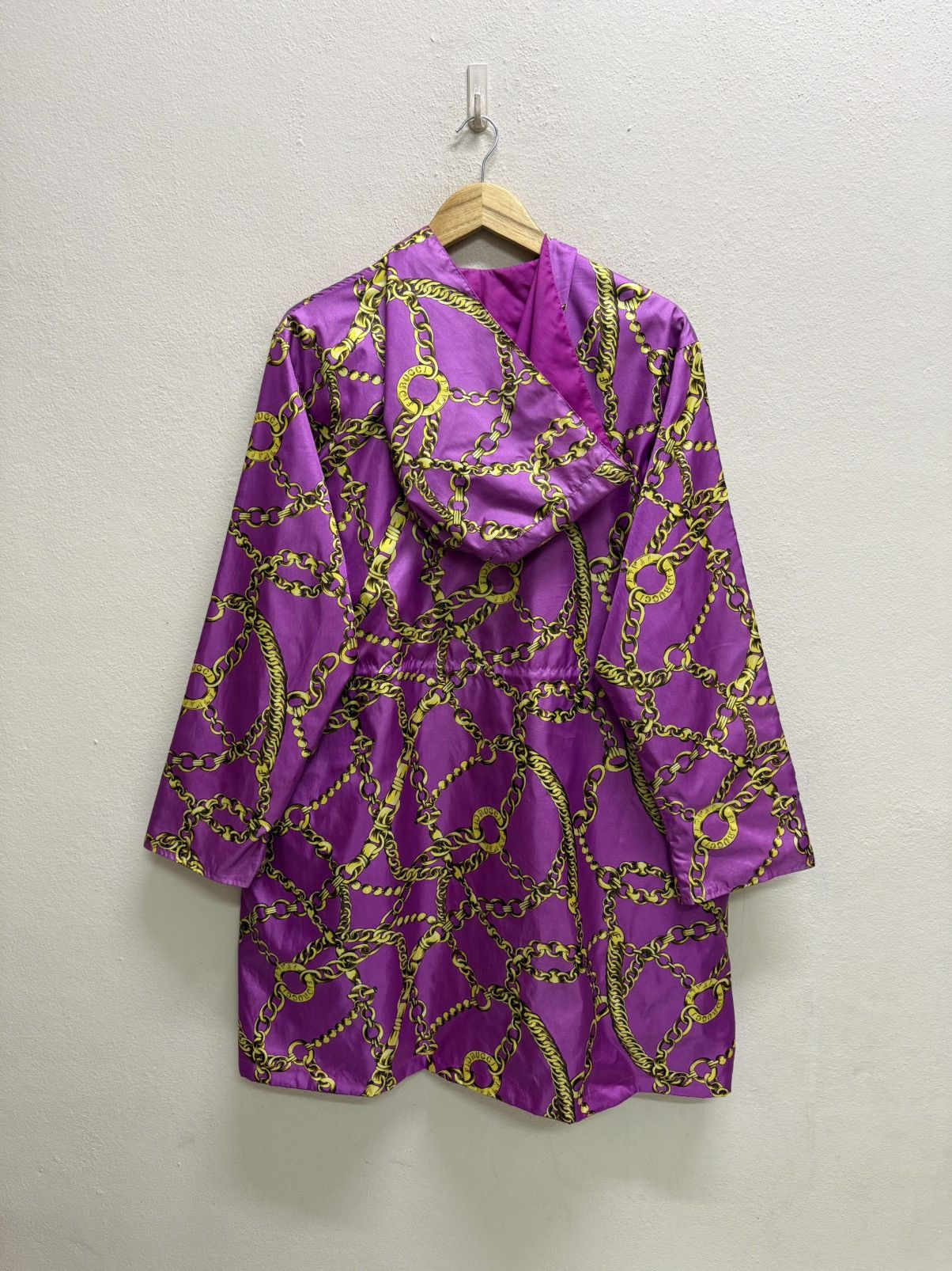 Fiorucci Vintage Fiorucci GoldChain Raincoat Parka Windbreaker Jacket Size XL / US 12-14 / IT 48-50 - 23 Thumbnail