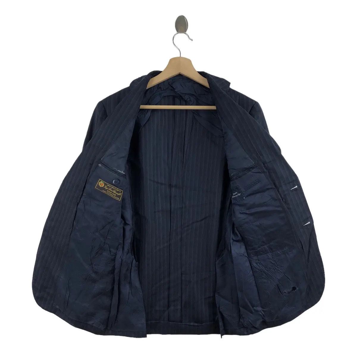 Loro Piana × SHIPS Vtg LORO PIANA x SHIPS 3 Silk Air 2 Button Striped Blazer Size 36R - 5 Thumbnail
