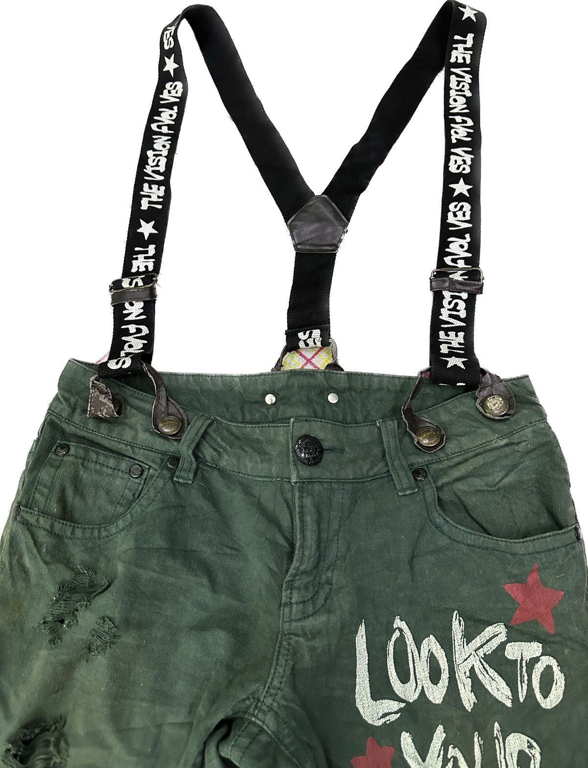 If Six Was Nine × Japanese Brand × Le Grande Bleu (L.G.B.) Rare Japanese Cargo Bondage Distress Jeans Size US 34 / EU 50 - 6 Thumbnail