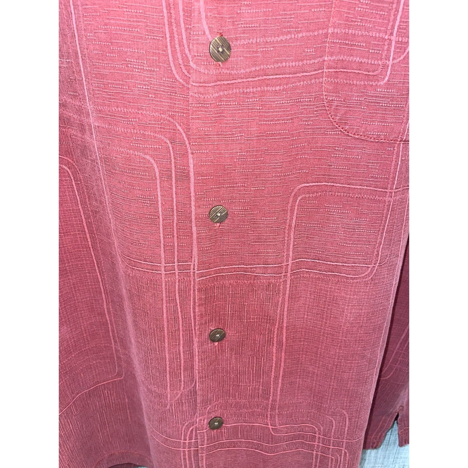 Tommy Bahama Tommy Bahama Originals Red Short Sleeve Button Down Shirt Mens L Size US L / EU 52-54 / 3 - 3 Thumbnail