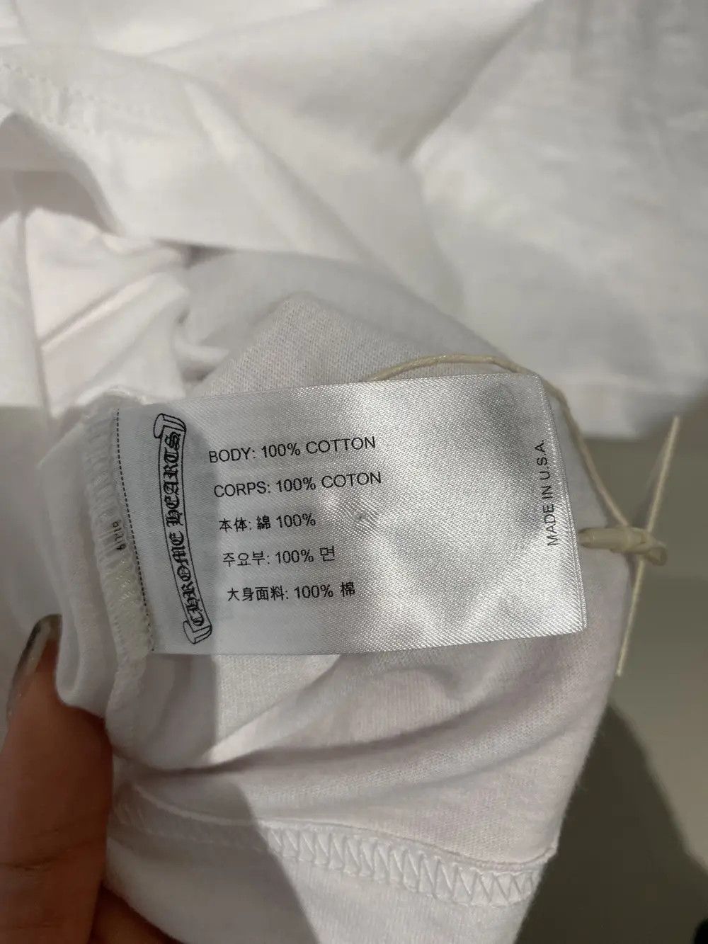 Chrome Hearts Chrome Hearts Yellow Script Neck Script Logo Long Sleeve Tee Size US L / EU 52-54 / 3 - 6 Thumbnail