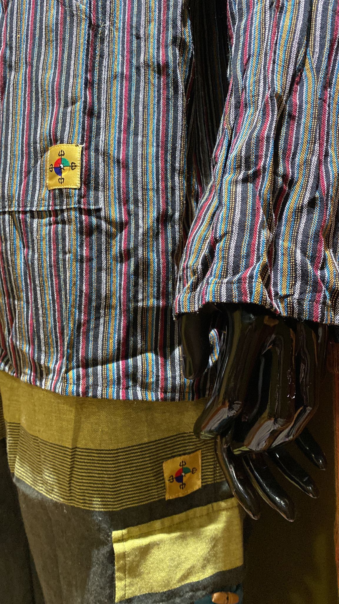 Other Cotton Baja Hoodie With Pocket - Stripes - Black - New - S Size US S / EU 44-46 / 1 - 2 Thumbnail