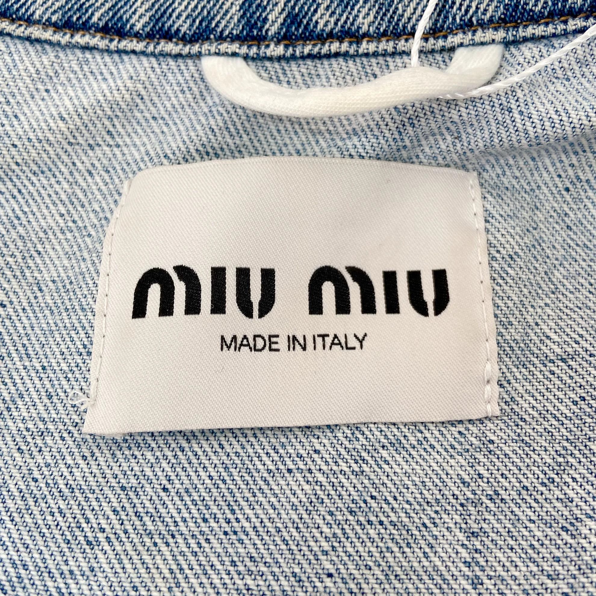 Miu Miu MIU MIU Beaded Studded Denim Jacket 40 Size S / US 4 / IT 40 - 7 Thumbnail
