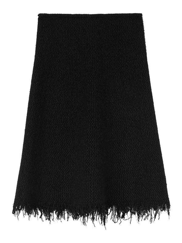 Jil Sander o1y1025 Midi Skirt in Black Size 28" / US 6 / IT 42 - 1 Thumbnail