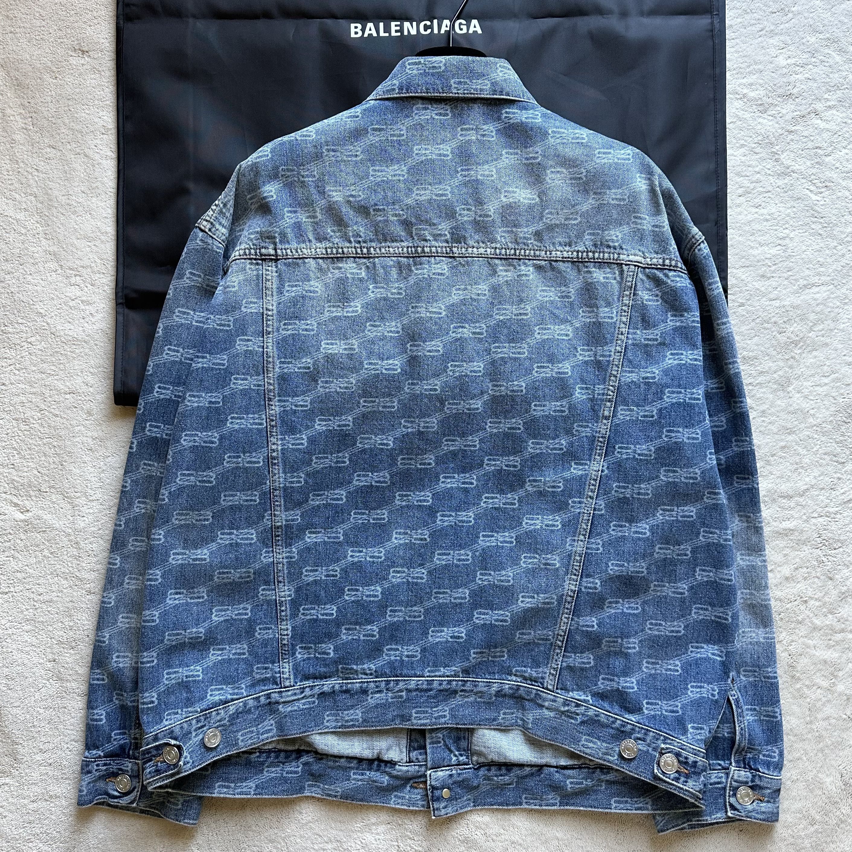 Balenciaga BALENCIAGA 'BB’ MONOGRAM Logo JACKET in ITALIAN DENIM Sz XS Size US XS / EU 42 / 0 - 2 Thumbnail
