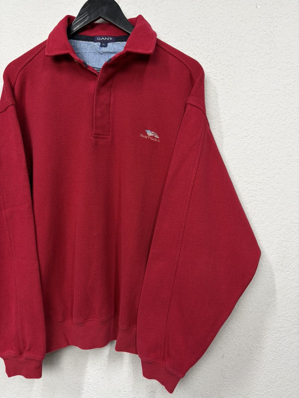 Gant Vintage GANT USA Rugby Sweatshirt 90s Heavy Cotton Pullover Size US XL / EU 56 / 4 - 6 Thumbnail