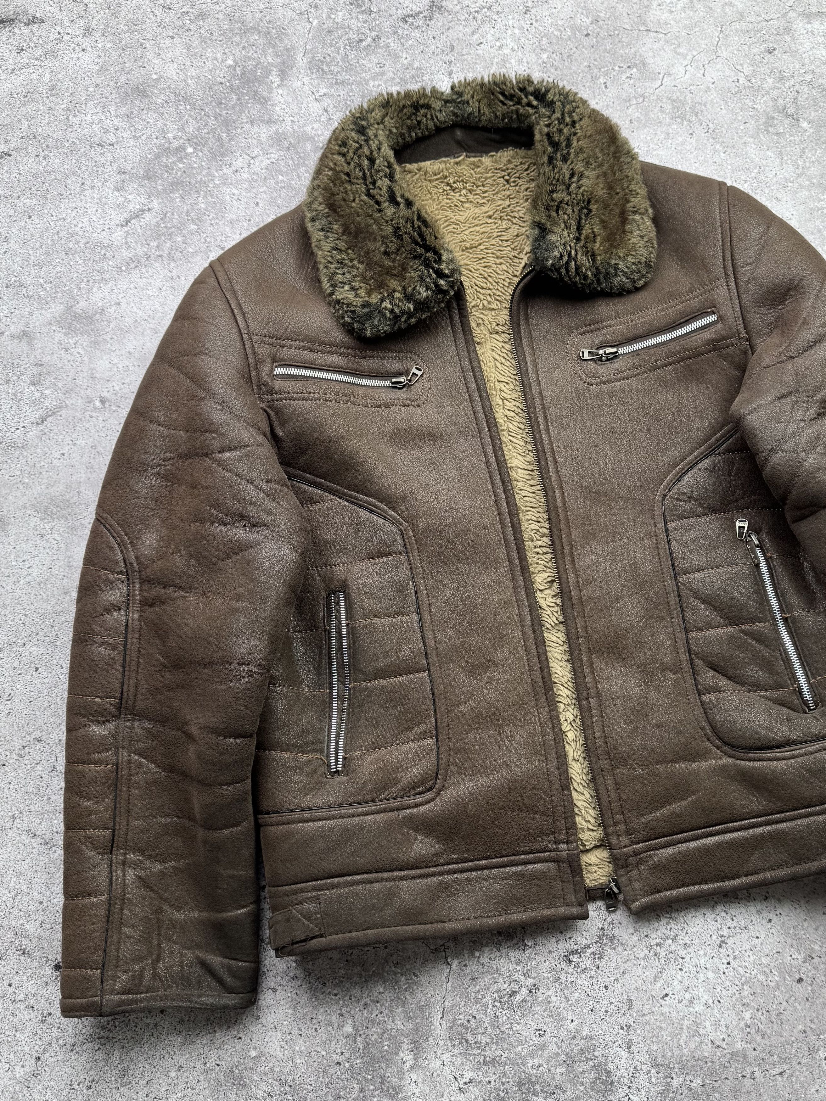 Vintage Vintage Faux Sheepskin Jacket C417(V530) Size US L / EU 52-54 / 3 - 2 Thumbnail
