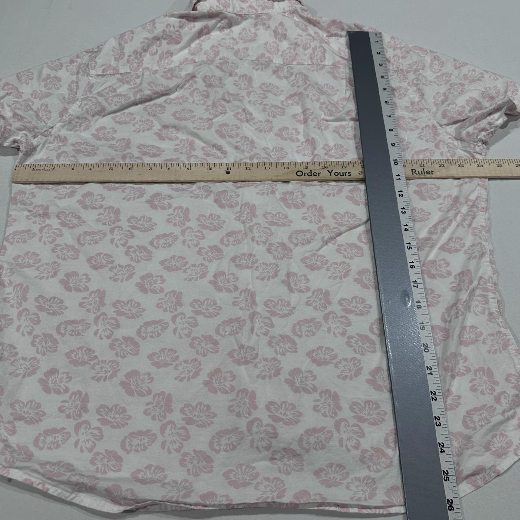 Vintage Goodfellow & Co Shirt Men XL White Pink Floral Button-Up Short Sleeve Cotton Blend Size US XL / EU 56 / 4 - 6 Thumbnail