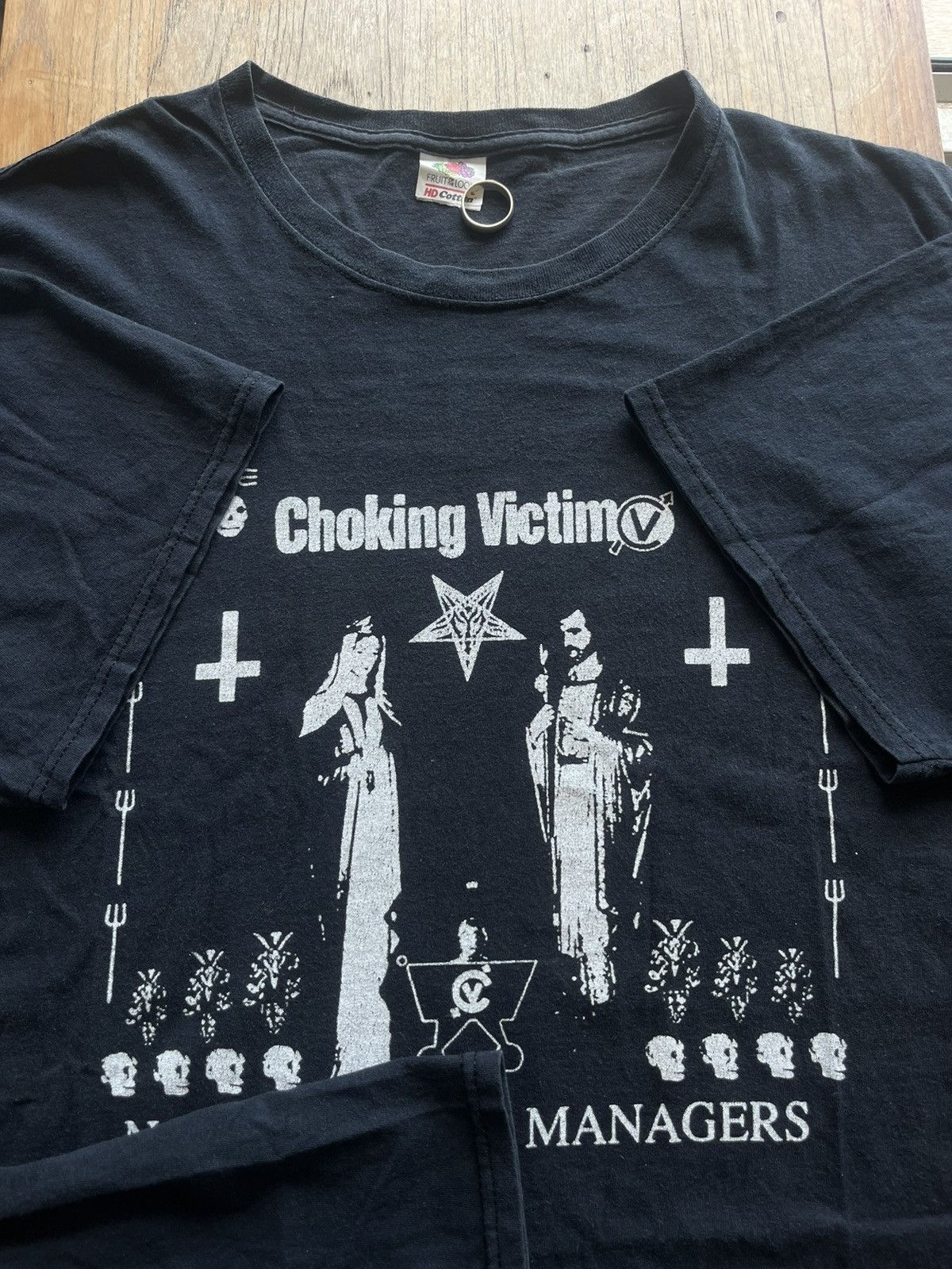 Band Tees choking Victim No Gods / No Managers 00’s T-shirt Size US XL / EU 56 / 4 - 6 Thumbnail