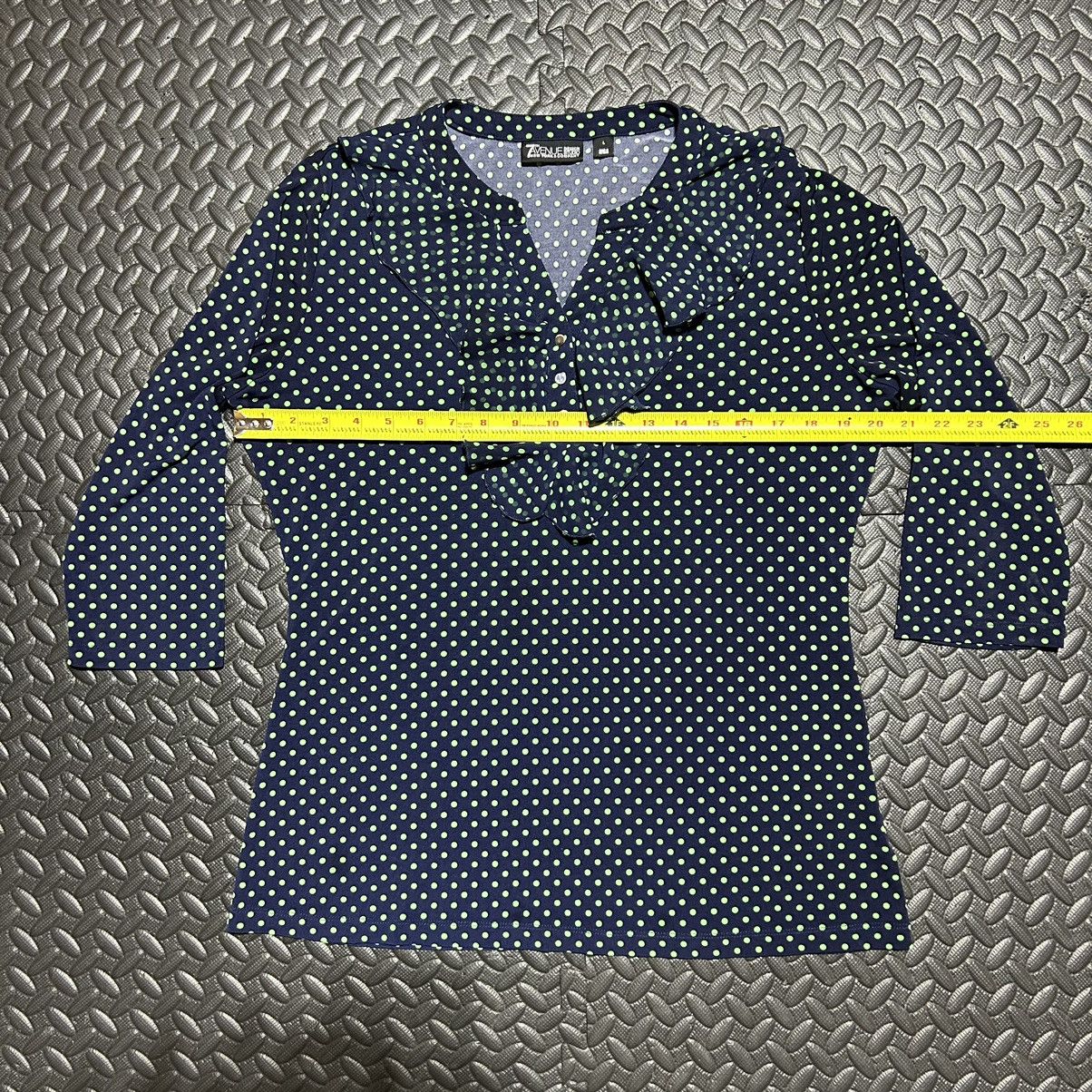 Other 7th Avenue Design Studio Top Ruffle Blouse Polka Dot Large Size L / US 10 / IT 46 - 4 Thumbnail