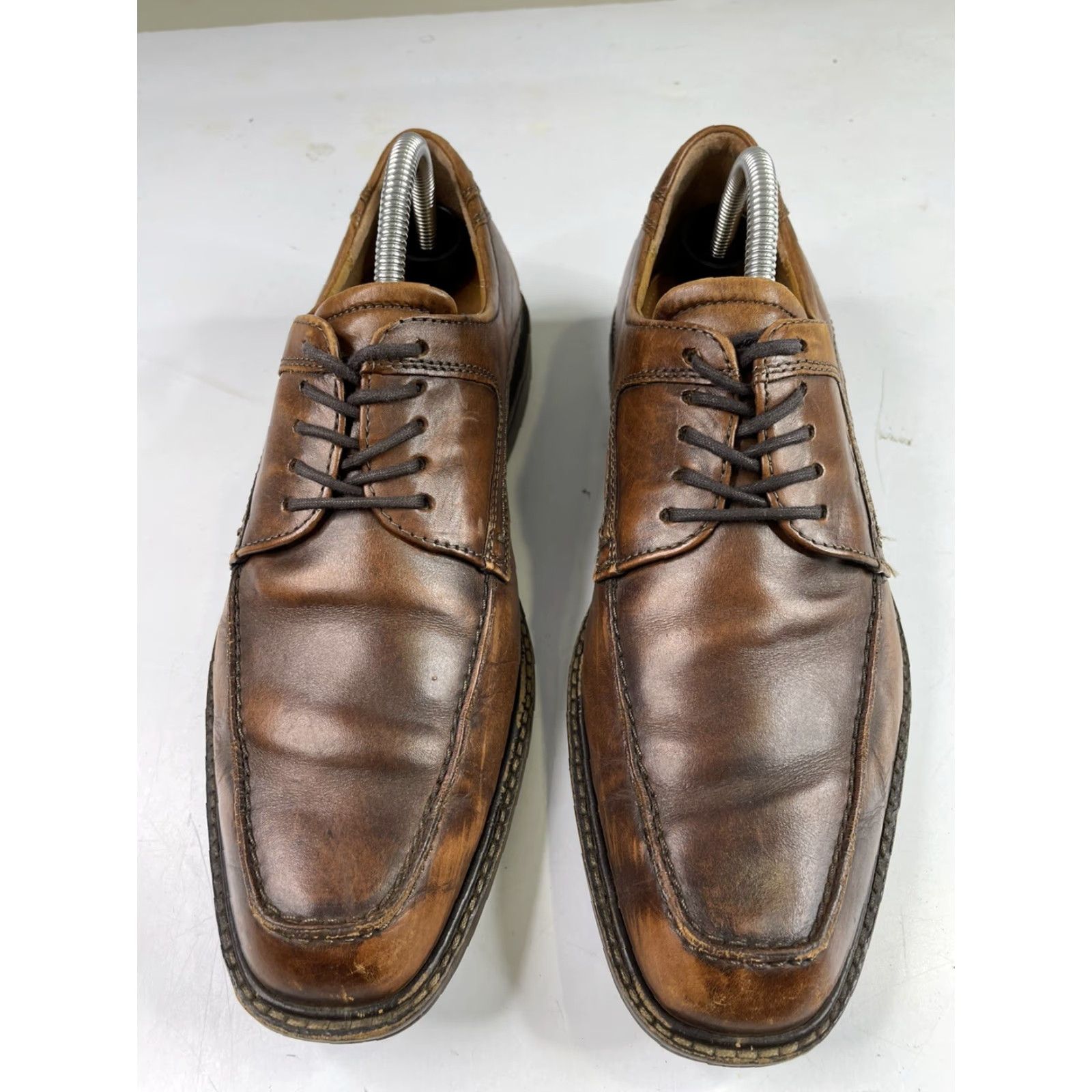 Ecco VINTAGE ECCO Men's Windsor Tie Oxford Brown EU 41/US 8-8.5 Size US 9 / EU 42 - 2 Thumbnail