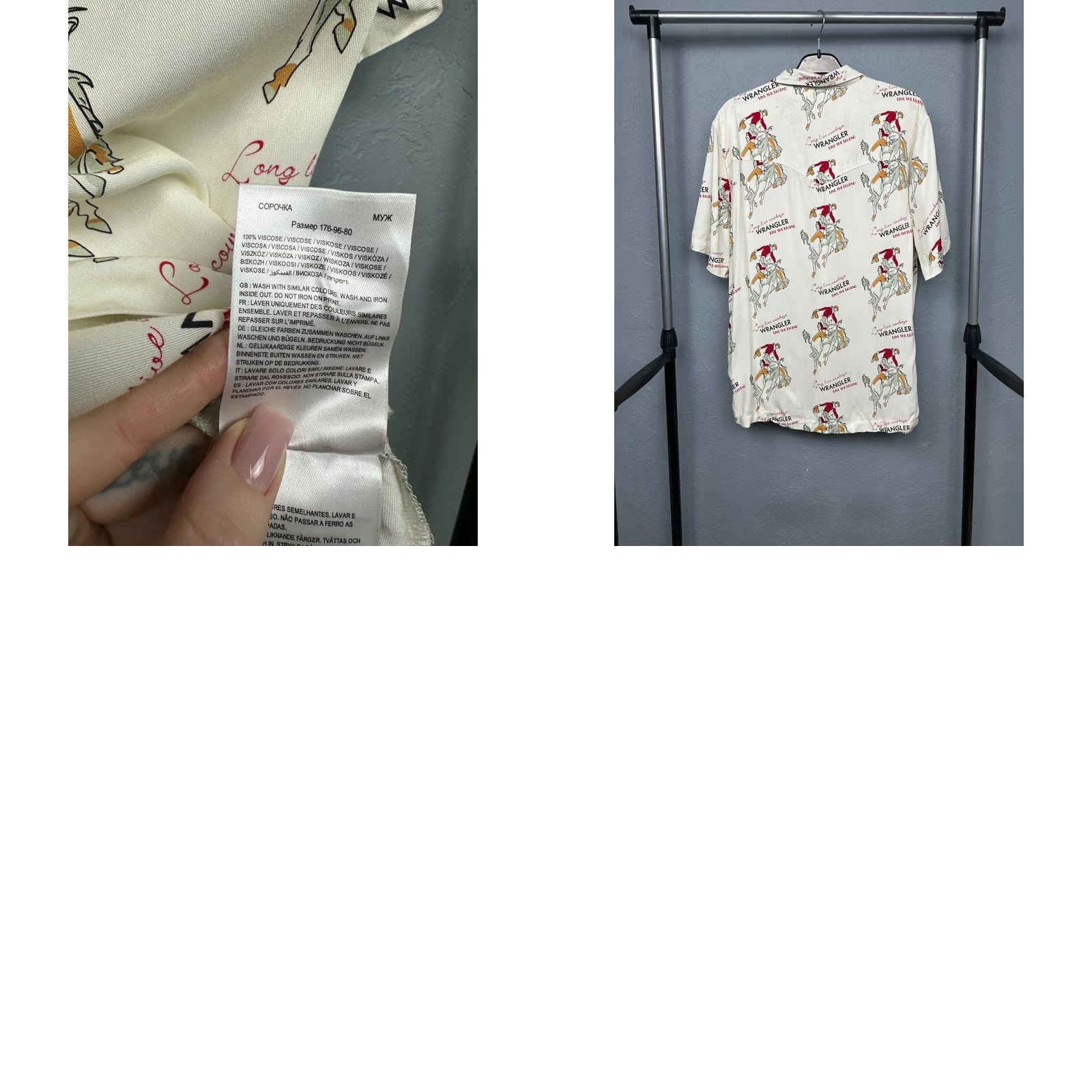 Wrangler Wrangler Shirt Hawaiian Resort Shirt M Mens Button-Up Short Sleeve Multicolor Graphic Print Pockets 60s Size US M / EU 48-50 / 2 - 8 Thumbnail
