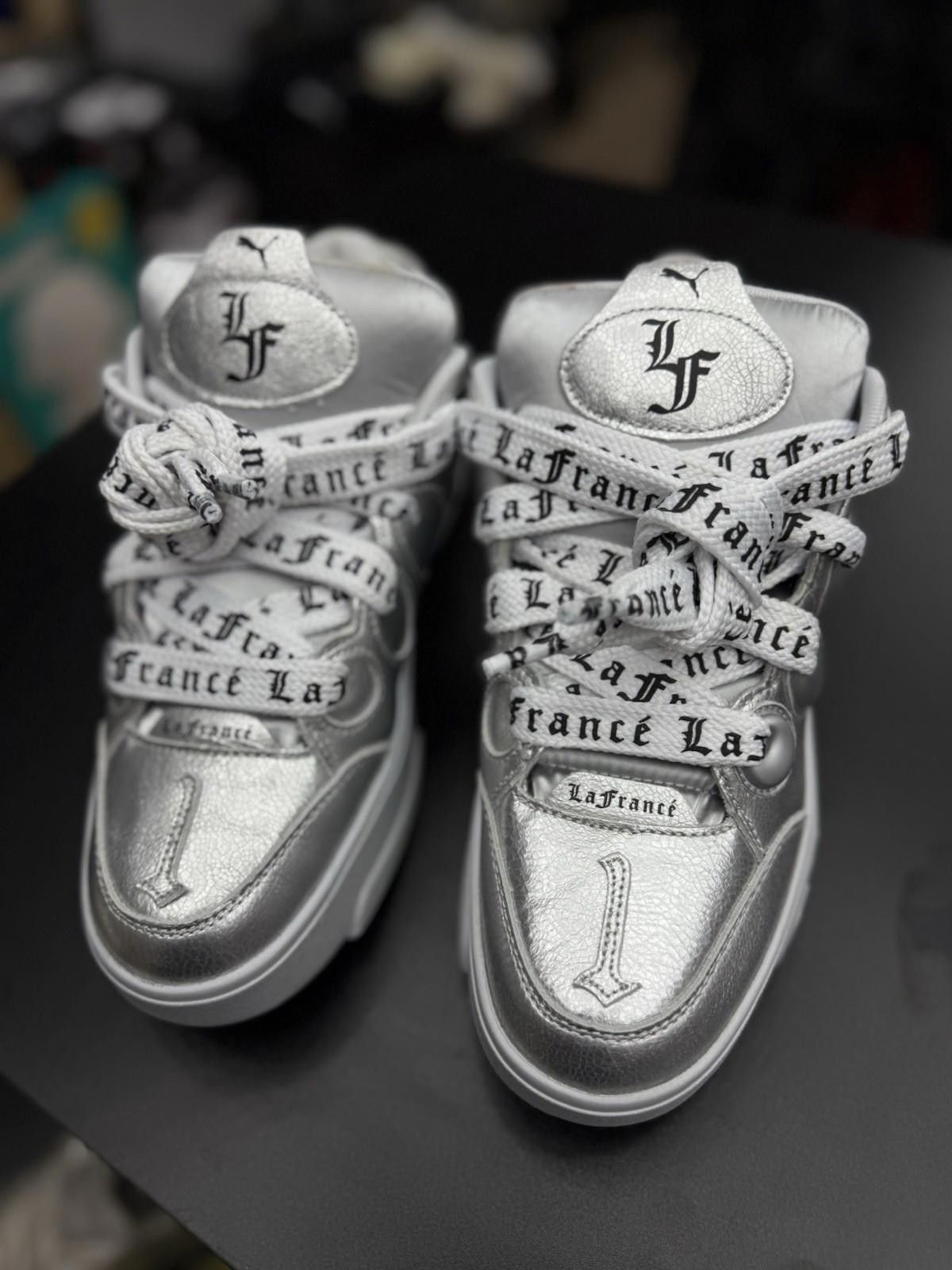 Puma Puma La France Shoes Silver Size (10.5) 100% Authentic Ship Size US 10.5 / IT 40.5 - 6 Thumbnail