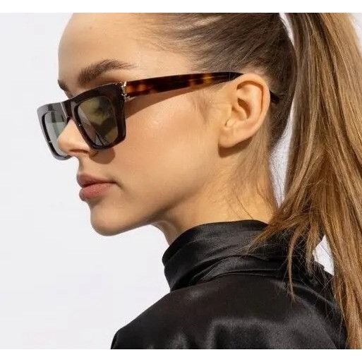 Saint Laurent Paris NEW SAINT LAURENT SUNGLASSES SLM131F 003 HAVANA WOMEN Size ONE SIZE - 2 Thumbnail