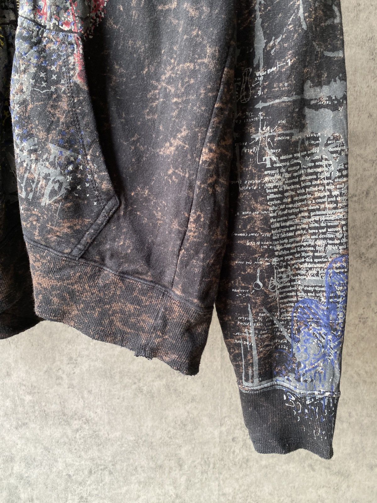 Japanese Brand SACKS Hoodie Overprint Distressed Design Size US M / EU 48-50 / 2 - 5 Thumbnail