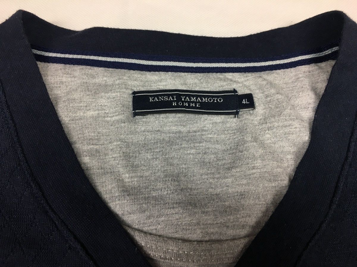 Kansai Yamamoto Kansai Yamamoto Homme V Neck Single Pocket Printed Tee Size US XL / EU 56 / 4 - 4 Thumbnail