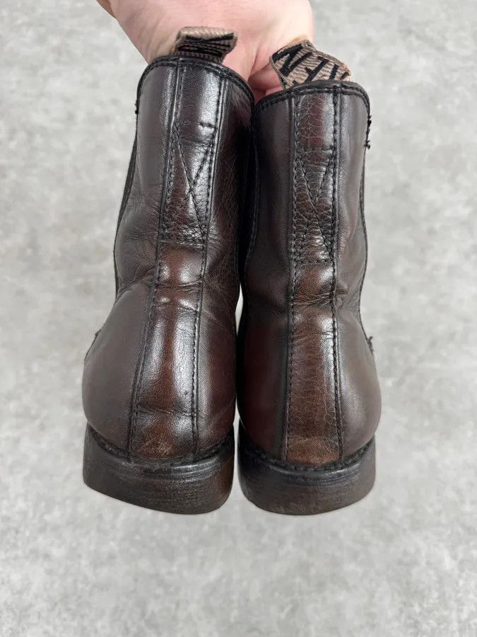 Dirk Bikkembergs 2000s Bikkembergs Brown Faded Leather Ankle Boots Size US 6 / EU 39 - 5 Thumbnail