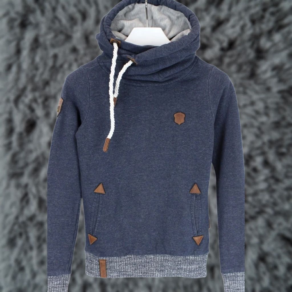Vintage Naketano The Poet's Choice Hoodie Women Small Cowl Neck Melange Logo Strap Size S / US 4 / IT 40 - 1 Thumbnail