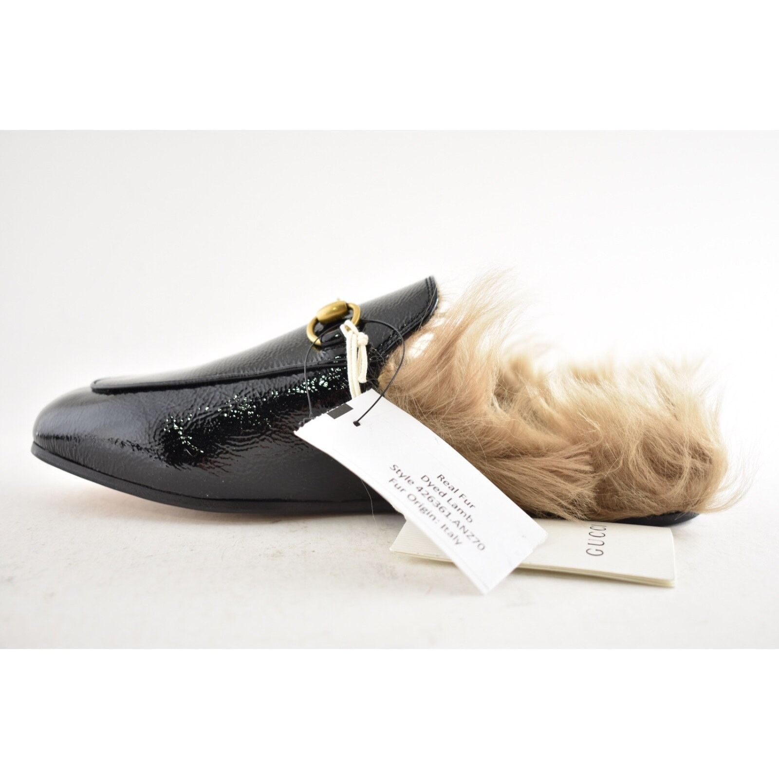 Gucci Princetown Leather Fur Loafer Slide Slip Mule Slipper 35 Size US 5 / IT 35 - 9 Thumbnail