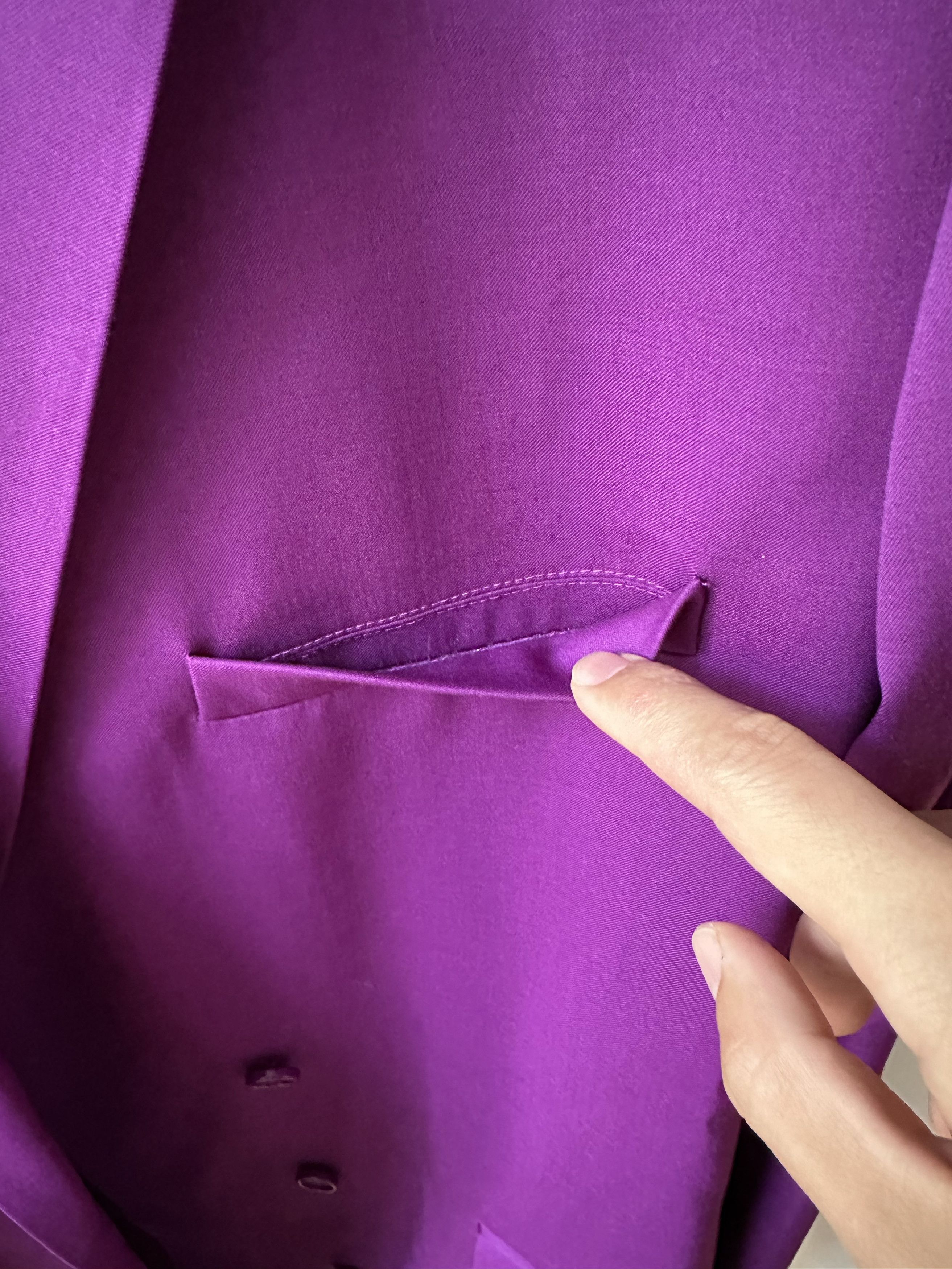 Helmut Lang Helmut Lang Purple Silk Unisex Long Blazer Size XL / US 12-14 / IT 48-50 - 4 Thumbnail