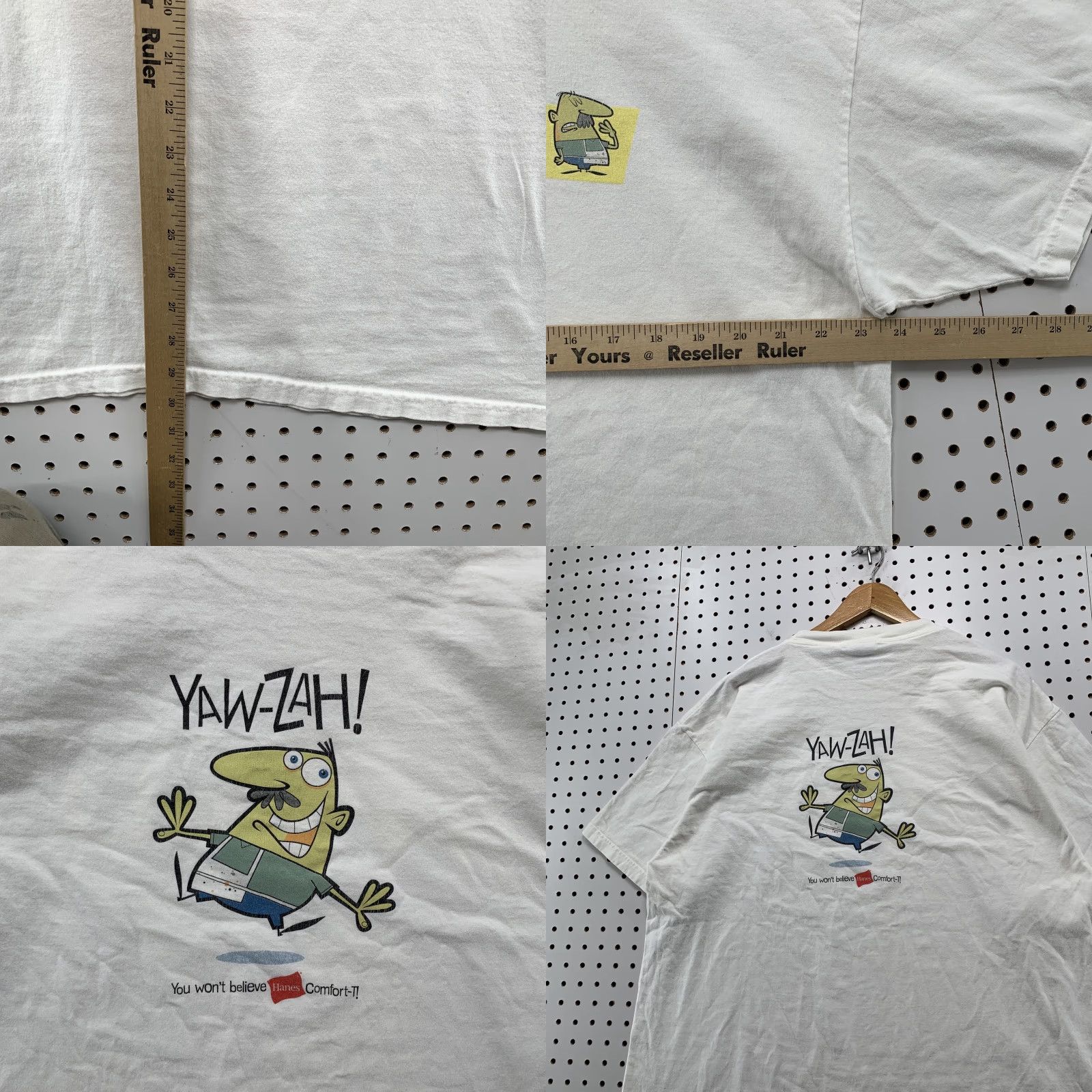 Hanes VINTAGE Hanes Yeah Yeah Yeah Graphic T-Shirt XL White Cartoon Network Mens Size US XL / EU 56 / 4 - 8 Thumbnail