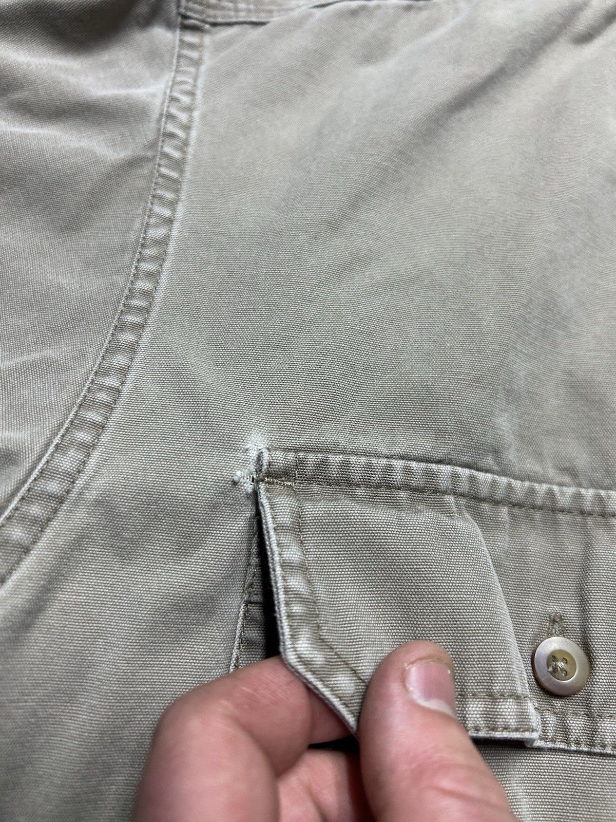 Vintage Vintage cabelas button shirt canvas hiking outdoor XL tall Size US XL / EU 56 / 4 - 4 Thumbnail