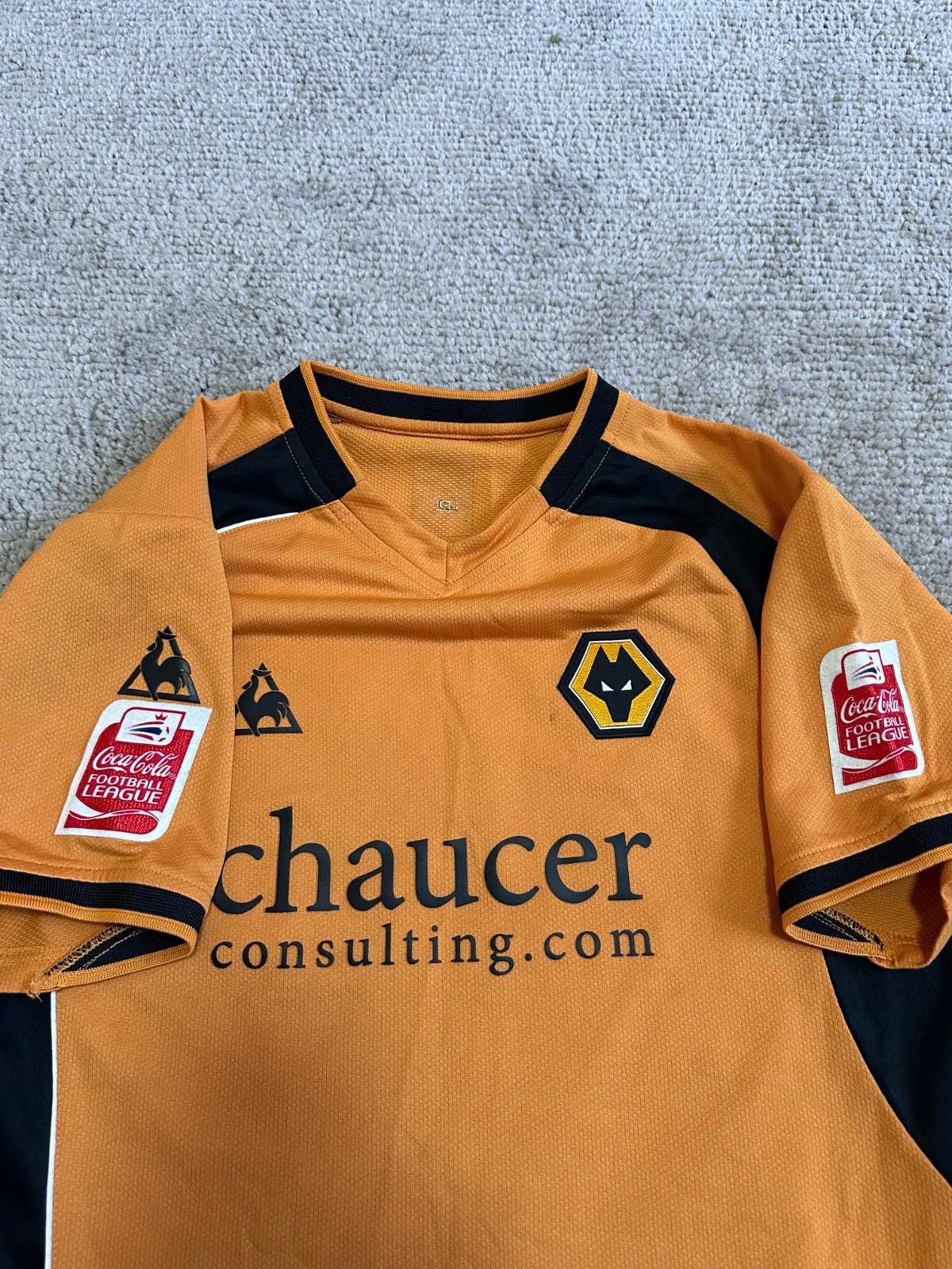 Le Coq Sportif #10 KEOGH Wolverhampton 2008/9 Football Shirt Soccer Jersey Size US L / EU 52-54 / 3 - 5 Thumbnail