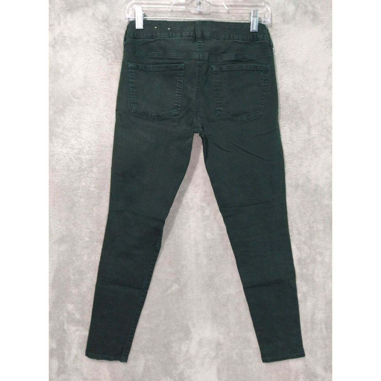 American Eagle Outfitters American Eagle Jeans Womens 4 Green Denim Jegging Moto Super Stretch Ankle Size 27" / US 4 / IT 40 - 2 Thumbnail
