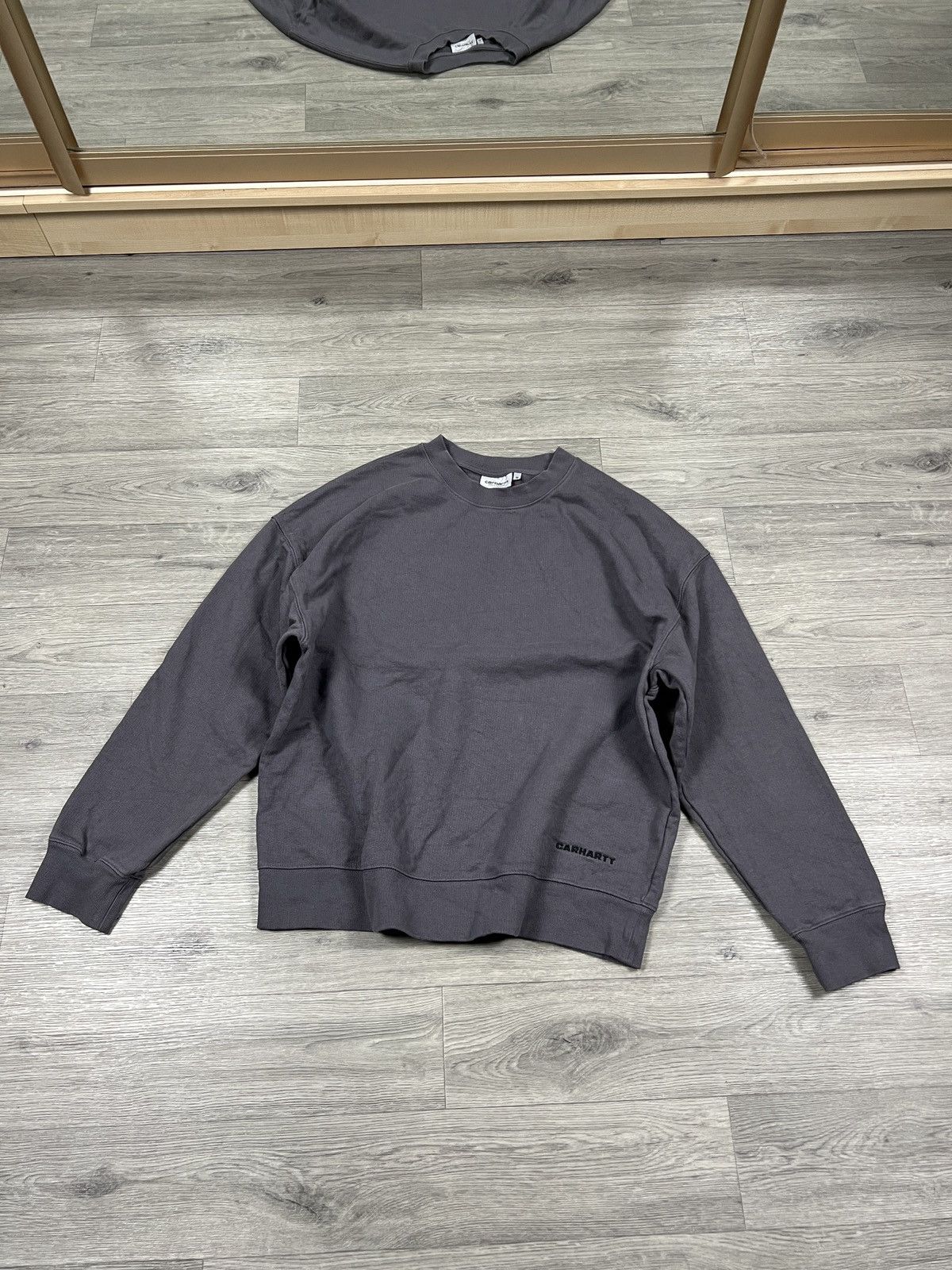 Carhartt Carhartt WIP Link Script Sweat Rhino Black mens size M Size US M / EU 48-50 / 2 - 1 Thumbnail