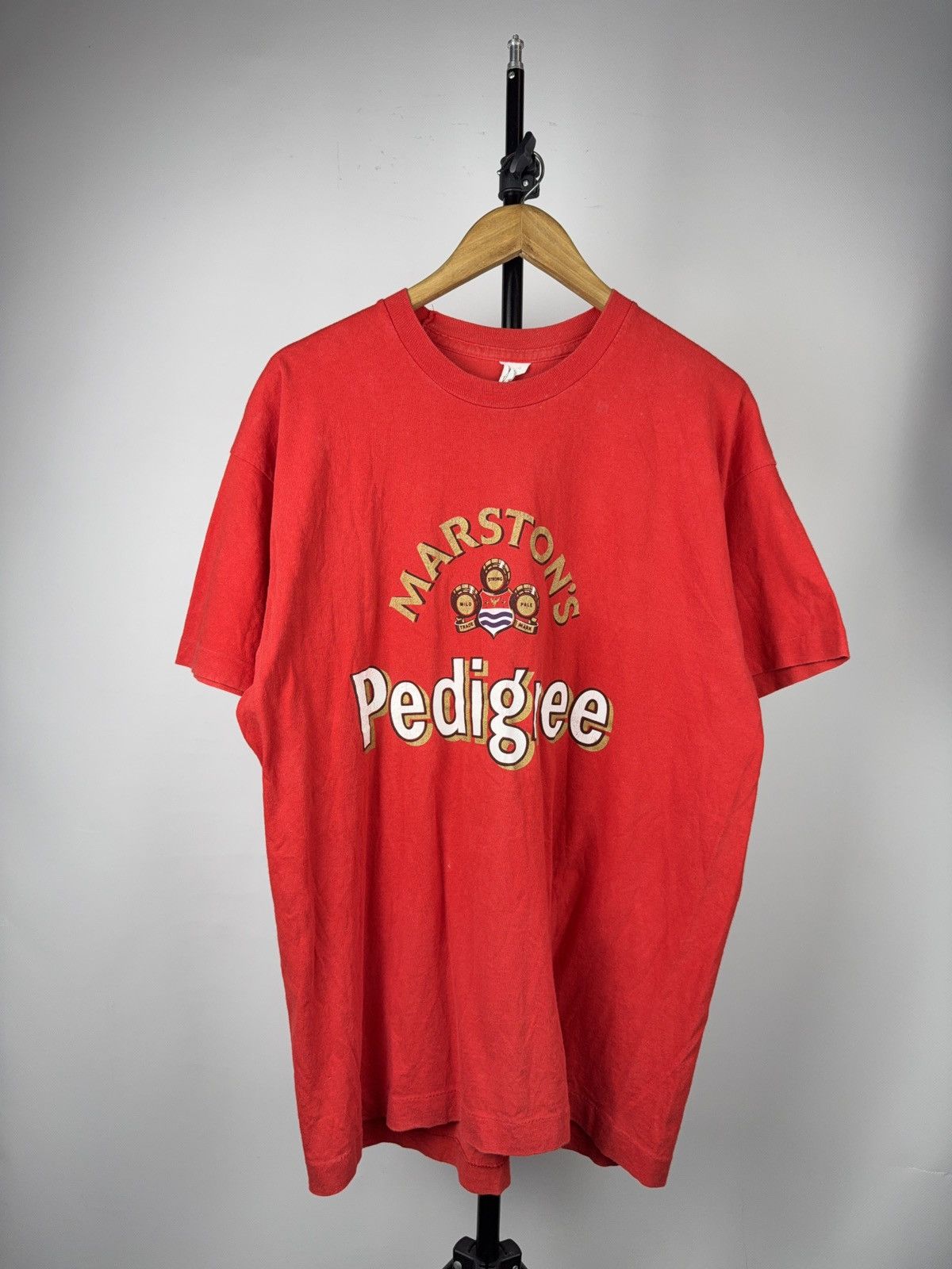 Vintage Retro 80s Vintage Marston’s Pedigree Single Stitch T-Shirt Size US XL / EU 56 / 4 - 1 Thumbnail