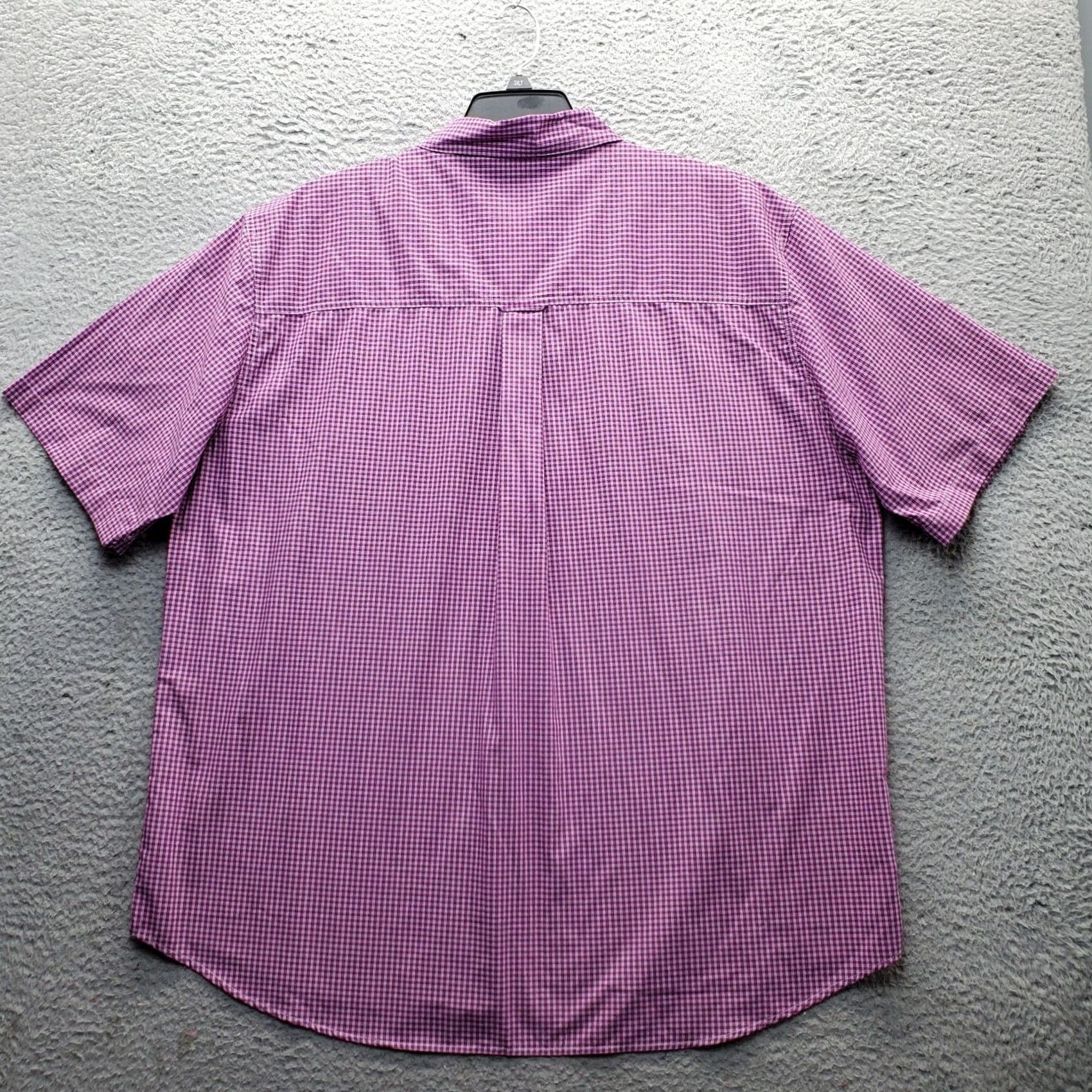 Chaps Chaps Shirt Mens XXL Multi Gingham Easy Care Short Sleeve Button-Down Shirt Size US XXL / EU 58 / 5 - 2 Thumbnail