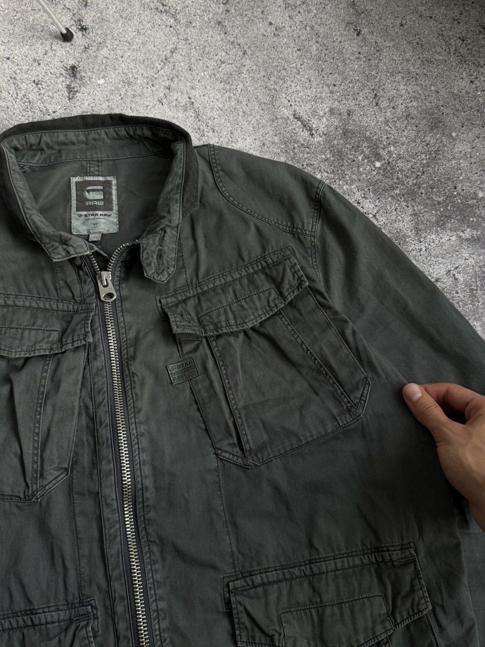 G-Star × Vintage Vintage G-Star Raw Y2K cargo military zip jacket size L XL Size US XL / EU 56 / 4 - 7 Thumbnail
