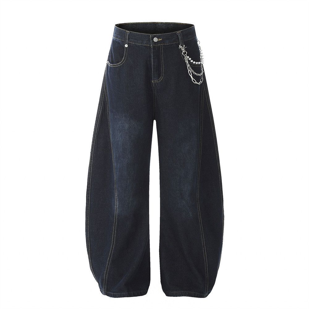Japanese Brand × Jean Men's street washed loose casual chain cutlass jeans y2k Size US 32 / EU 48 - 1 Thumbnail