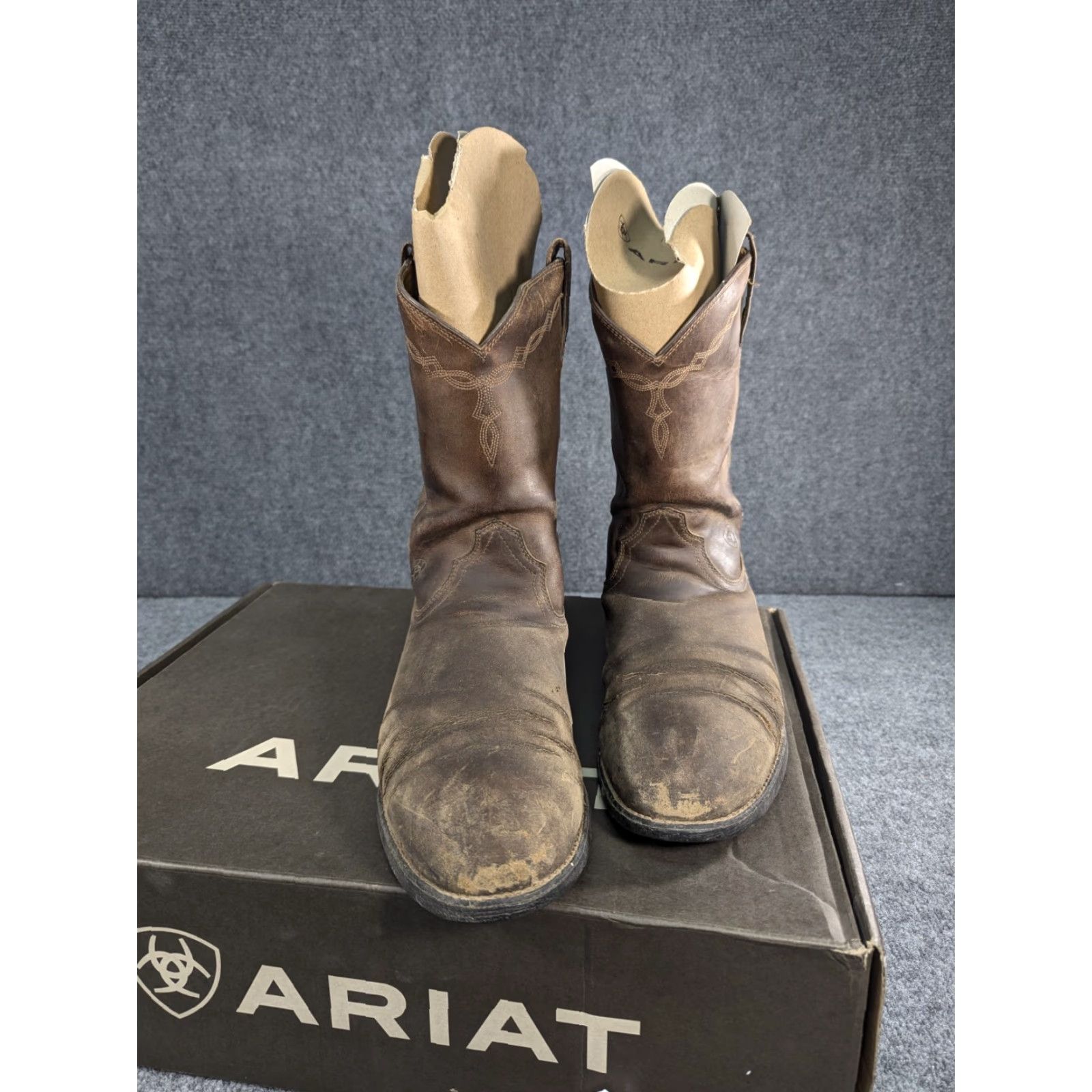 Ariat Ariat Rambler Patriot Western Boot Mens 15D Dark Brown Leather Square Toe Pull On Steel Toe Workwear Cowboy Shoes Size US 14 / EU 47 - 4 Thumbnail