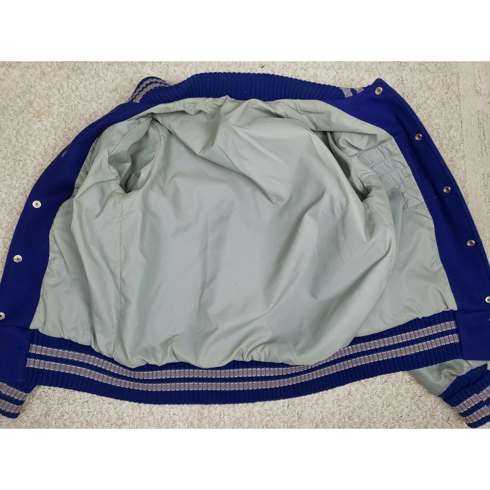 Other Vtg Letterman Jacket Leather Wool Mens 42 Blue Gray Varsity Size US M / EU 48-50 / 2 - 8 Thumbnail