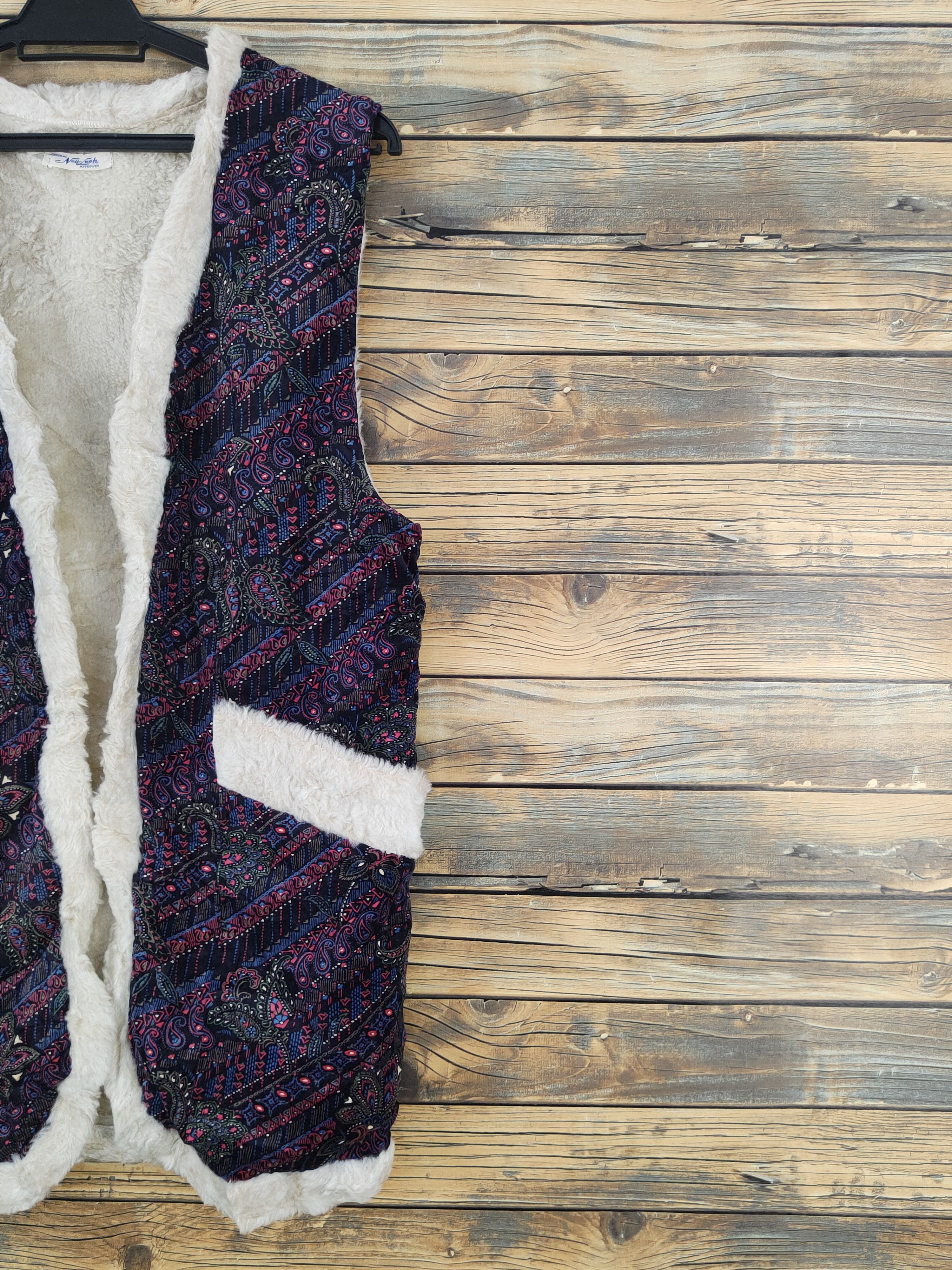 New Look × Vintage Rare & Vintage item by New Look Navy Fur Mohair Vests Size S / US 4 / IT 40 - 5 Thumbnail
