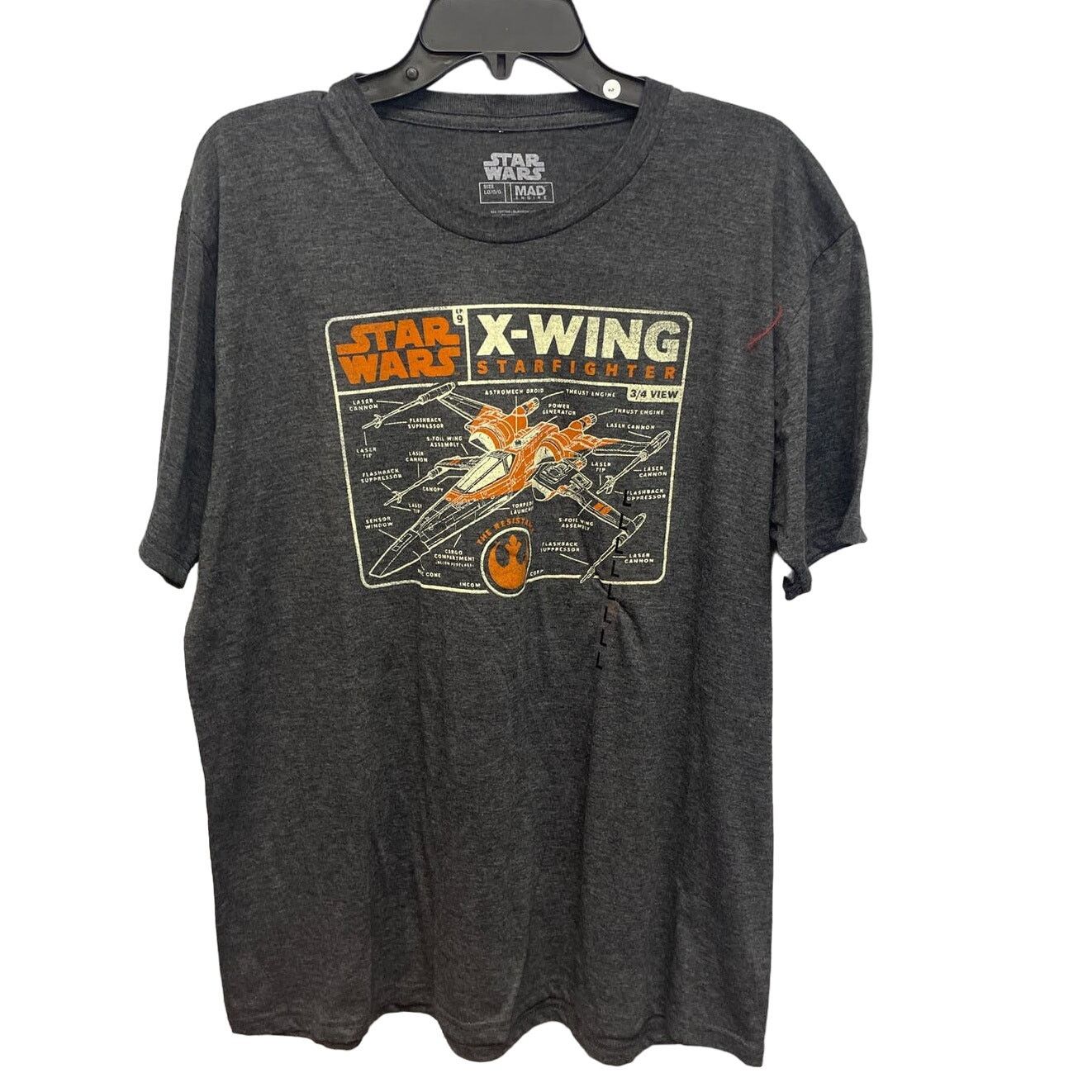 Star Wars New Star Wars Mens Large X-Wing Starfighter Specs Tee Size US L / EU 52-54 / 3 - 1 Thumbnail