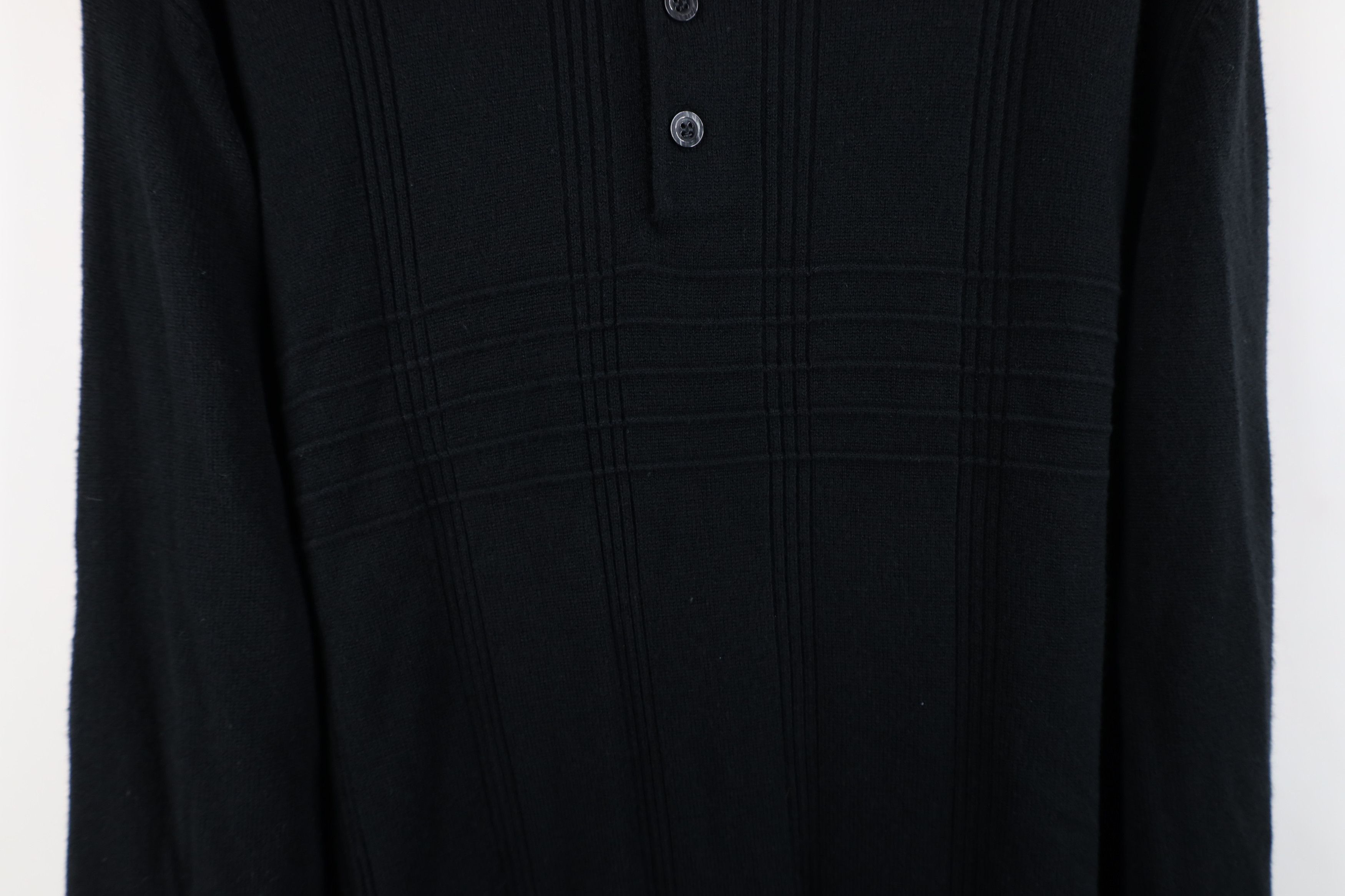 Vintage Vintage 90s Streetwear Soft Collared Pullover Sweater Black Size US L / EU 52-54 / 3 - 7 Thumbnail