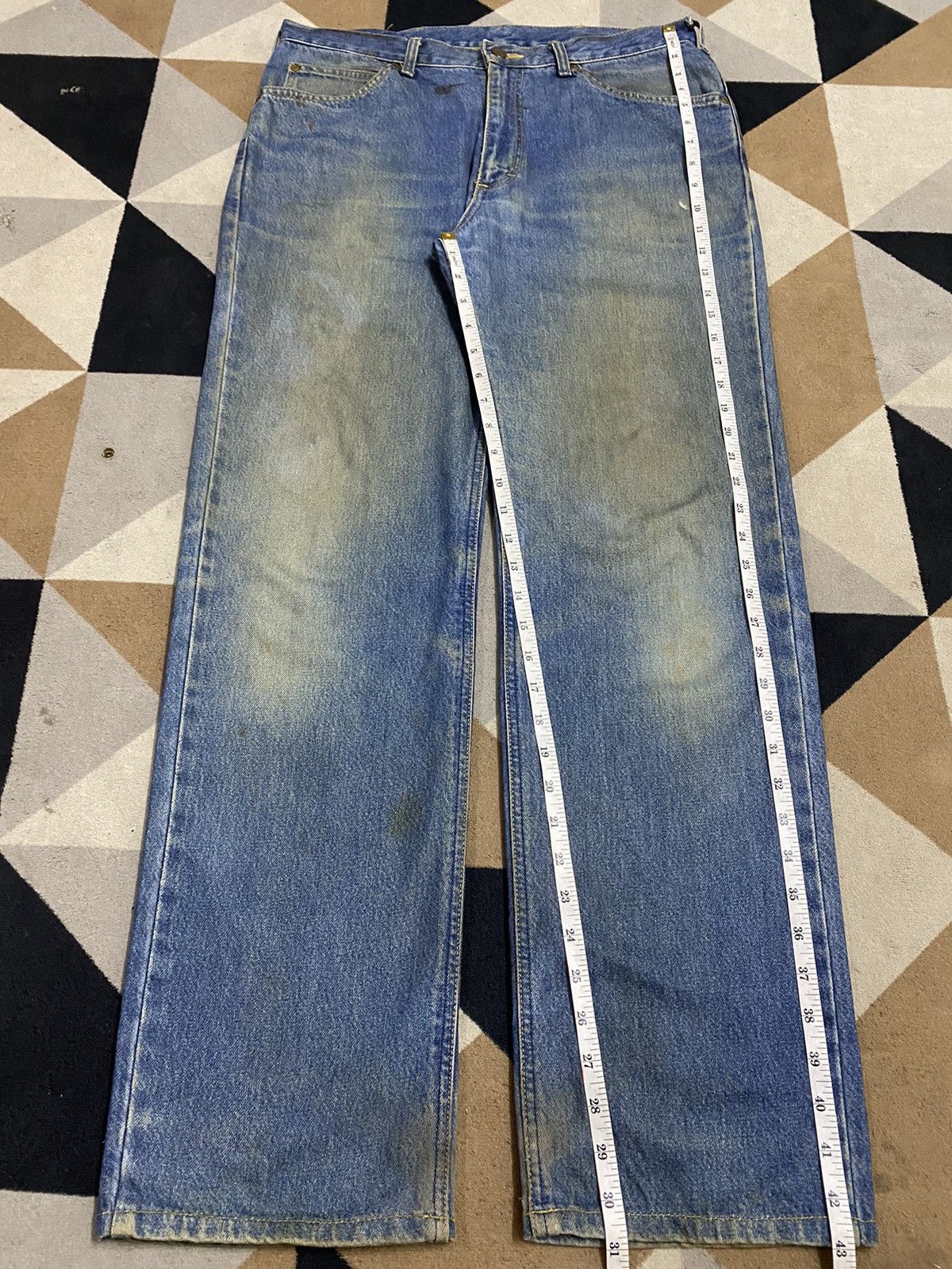 Lee Vintage Lee Mud Wash Distressed Loose Jeans Size US 33 - 14 Thumbnail