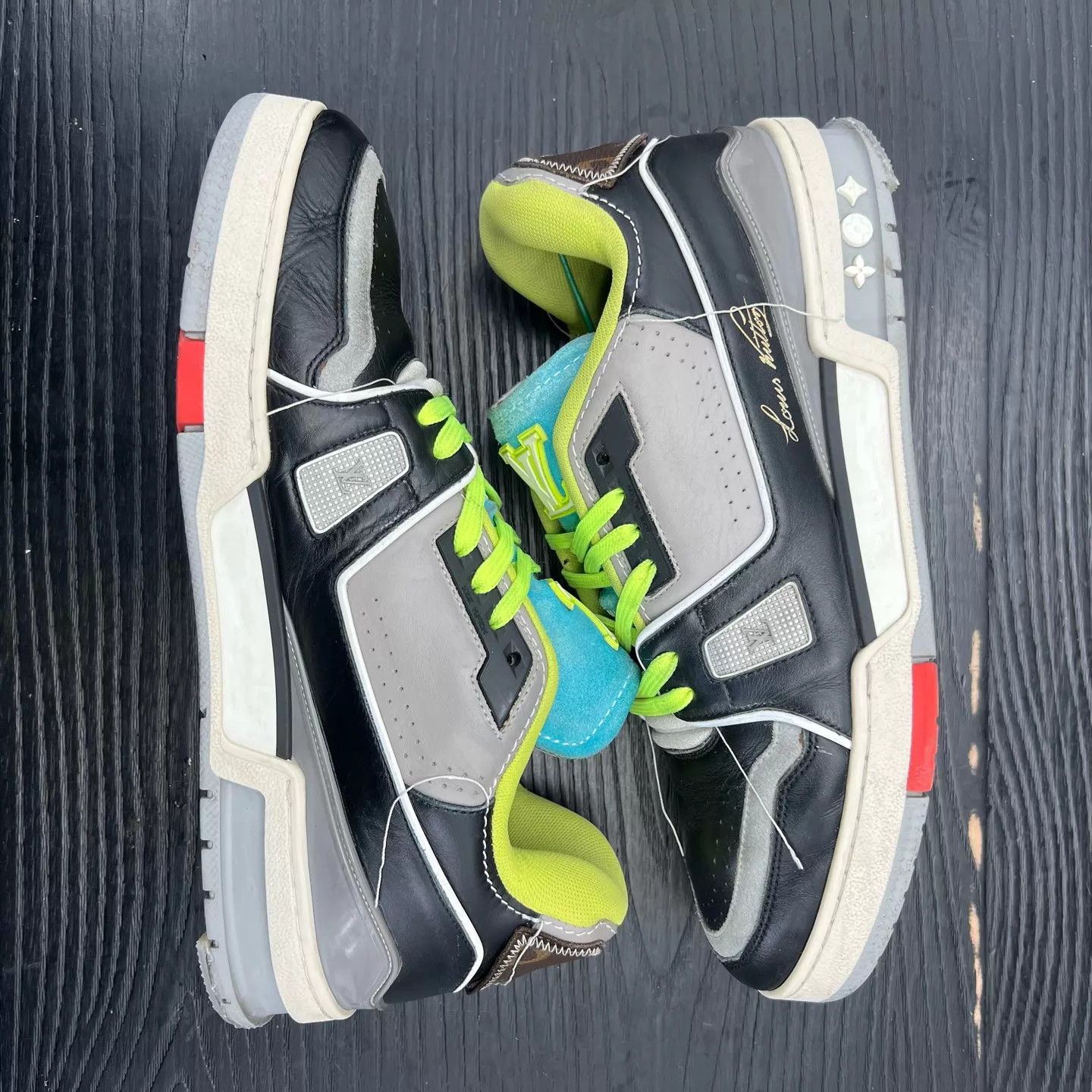 Louis Vuitton LV Trainer Show Navy Black 9.5/43.5 Size US 10.5 / EU 43-44 - 2 Thumbnail