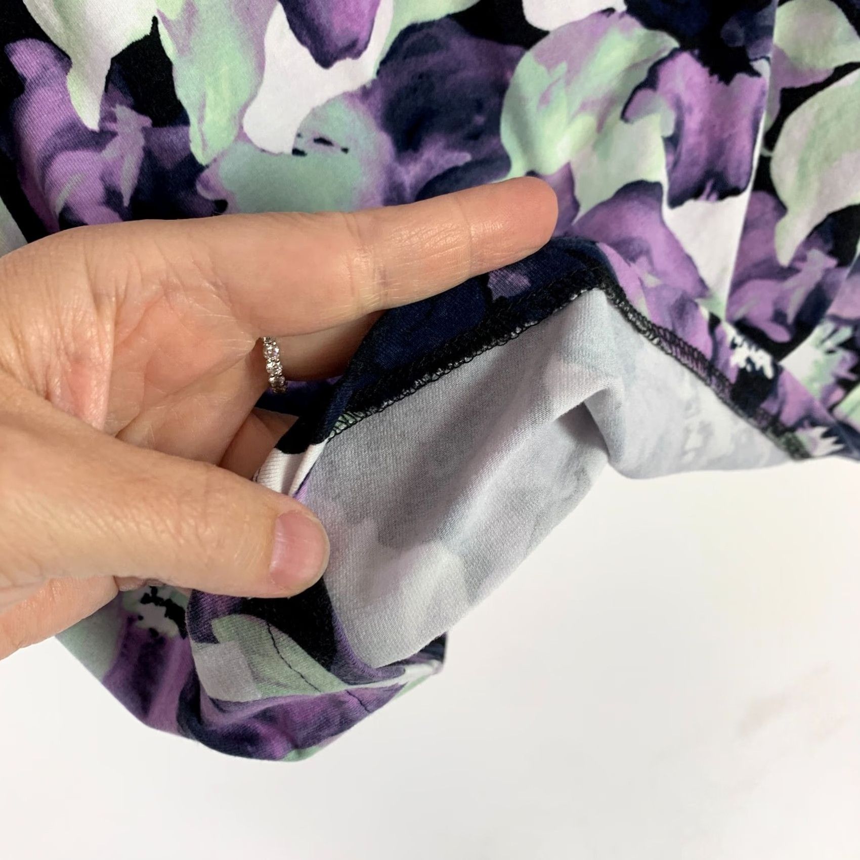 Liz Claiborne Liz Claiborne Studio Purple Floral Abstract Colorful Shift Dress Petite Medium Size M / US 6-8 / IT 42-44 - 5 Thumbnail