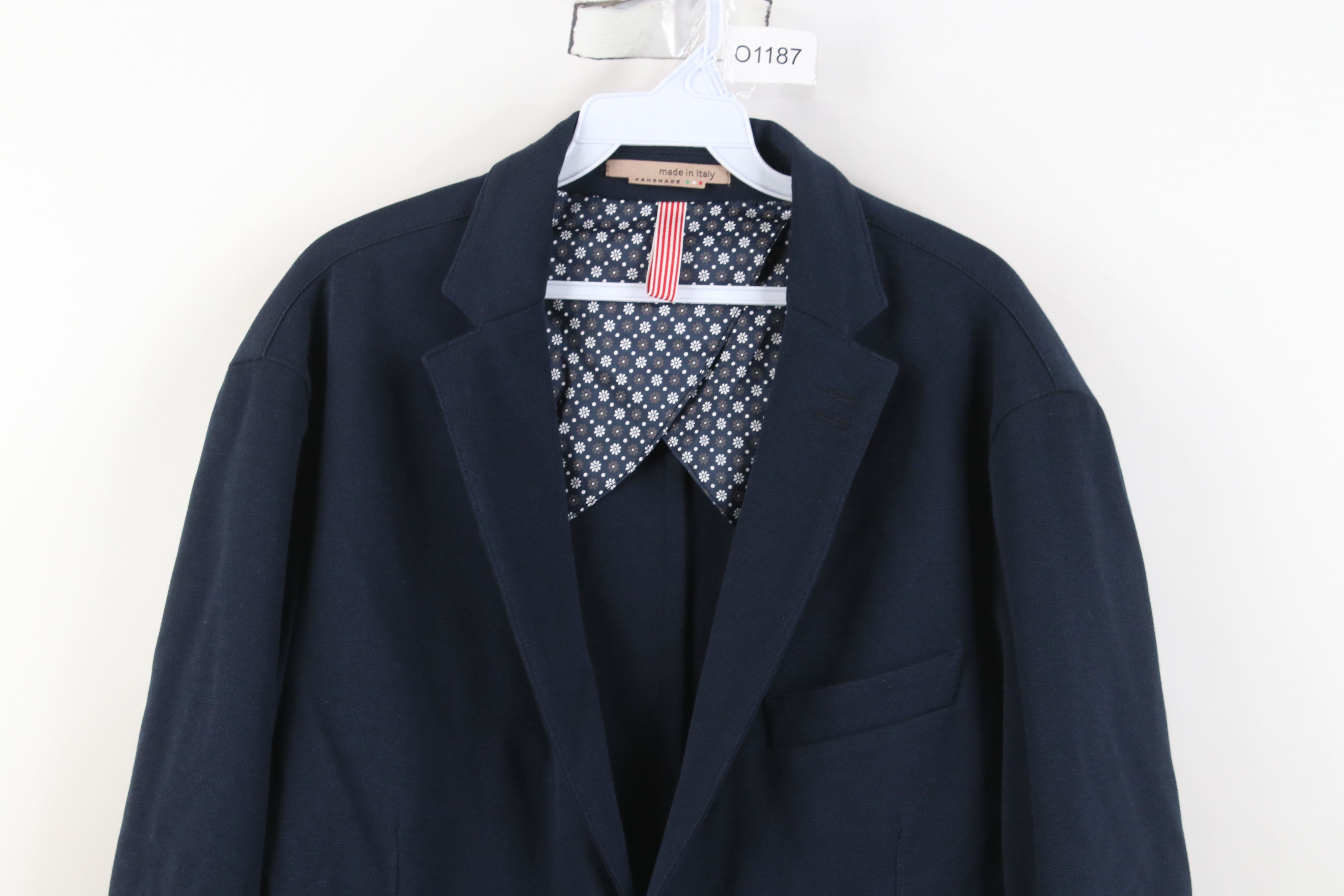 Stone Rose Stone Rose Knit 2 Button Suit Coat Blazer Jacket Navy Blue Size US XXL / EU 58 / 5 - 2 Thumbnail