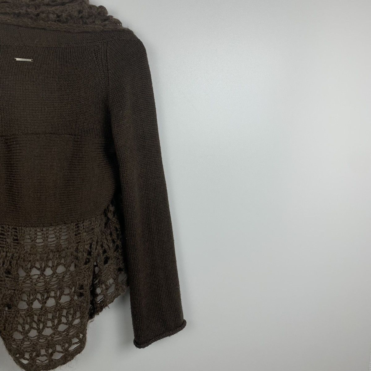 Trussardi Trussardi Jeans Brown Acrylic Wool Cardigan Size M Y2K Size M / US 6-8 / IT 42-44 - 17 Thumbnail