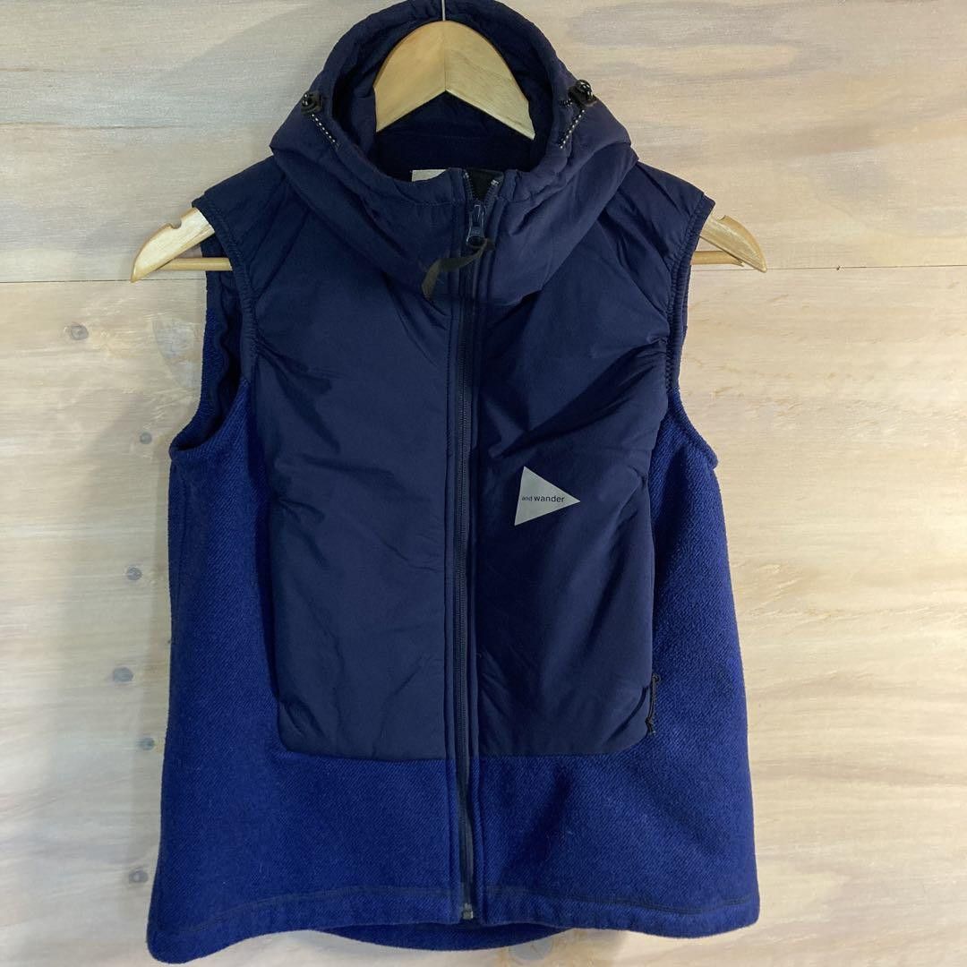 image of And Wander Nylon Primaloft Top Fleece Vest in Blue, Men's (Size Small)