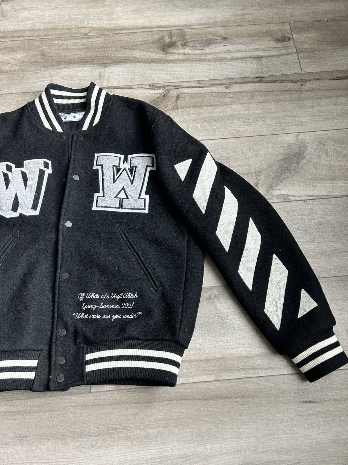 Off-White Varsity Letterman Jacket Size US M / EU 48-50 / 2 - 3 Thumbnail