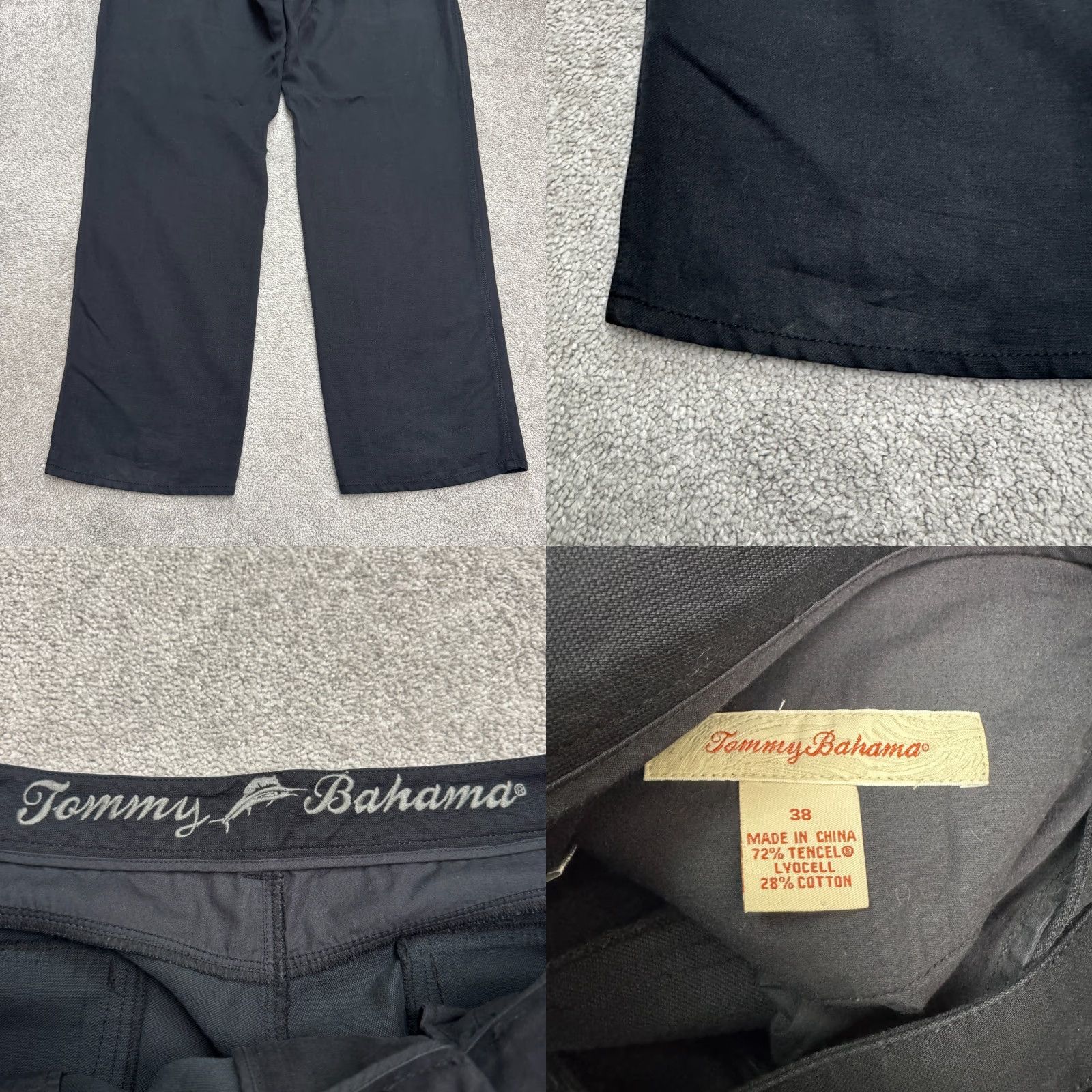 Tommy Bahama Tommy Bahama Straight Leg Pants Mens 38x30 Black Flat Front Casual Preppy Classic Navy? Size US 38 / EU 54 - 8 Thumbnail
