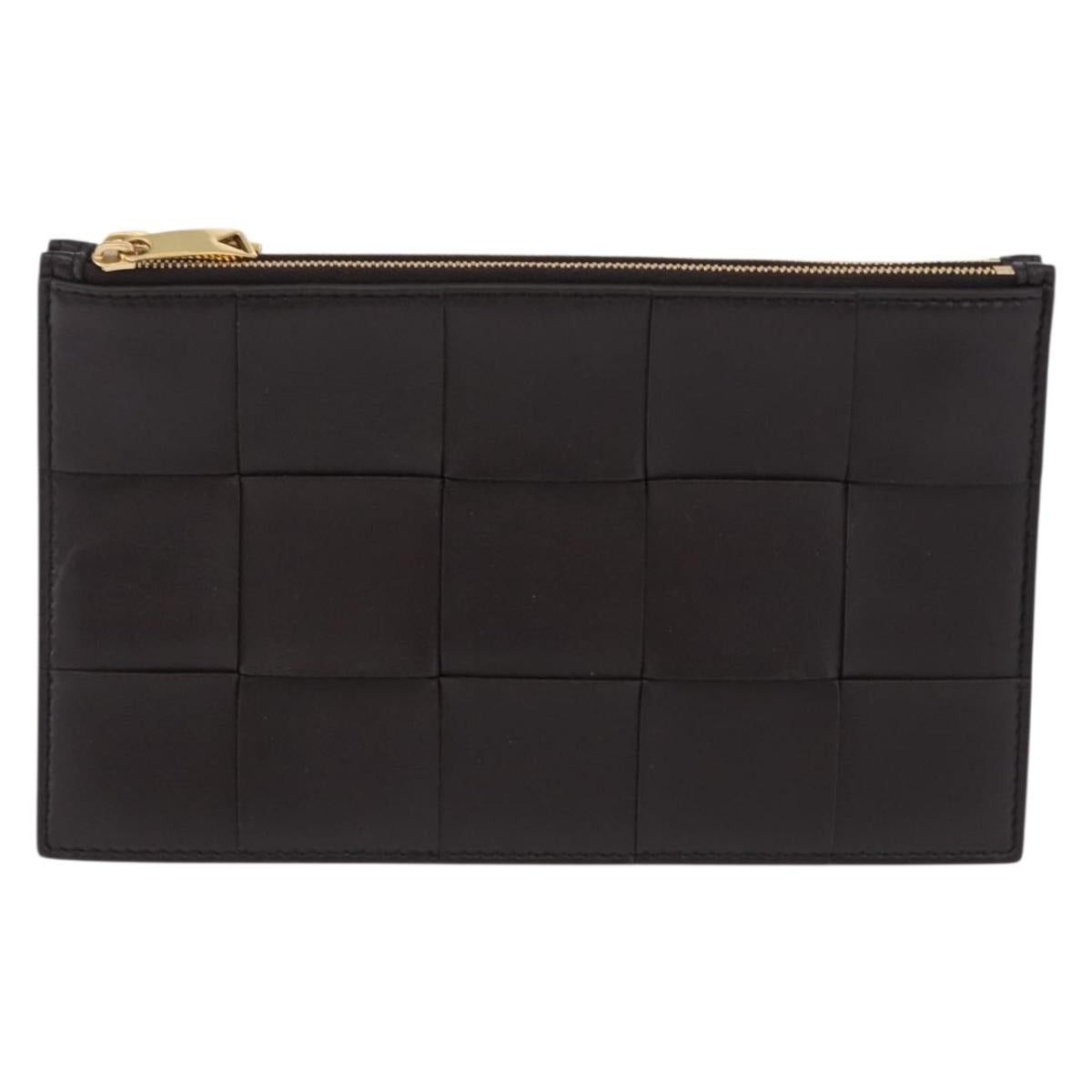 Bottega Veneta BOTTEGA VENETA MAXI INTRECCIATO Clutch Bag Leather Dark Size ONE SIZE - 2 Thumbnail